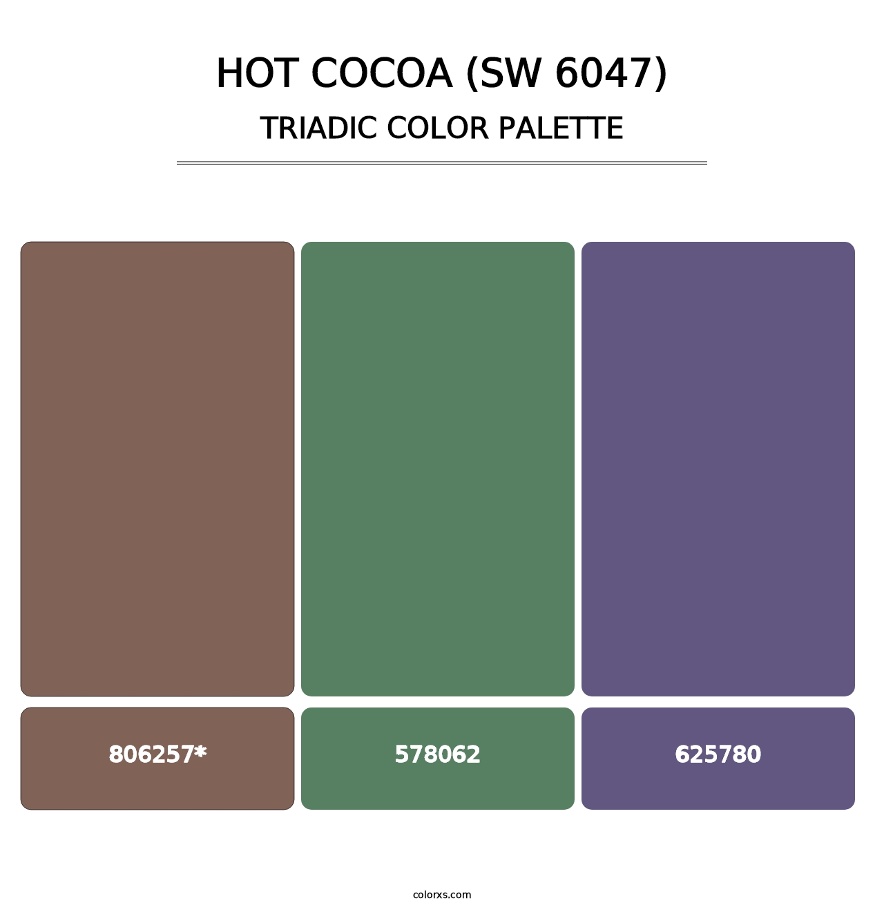 Hot Cocoa (SW 6047) - Triadic Color Palette