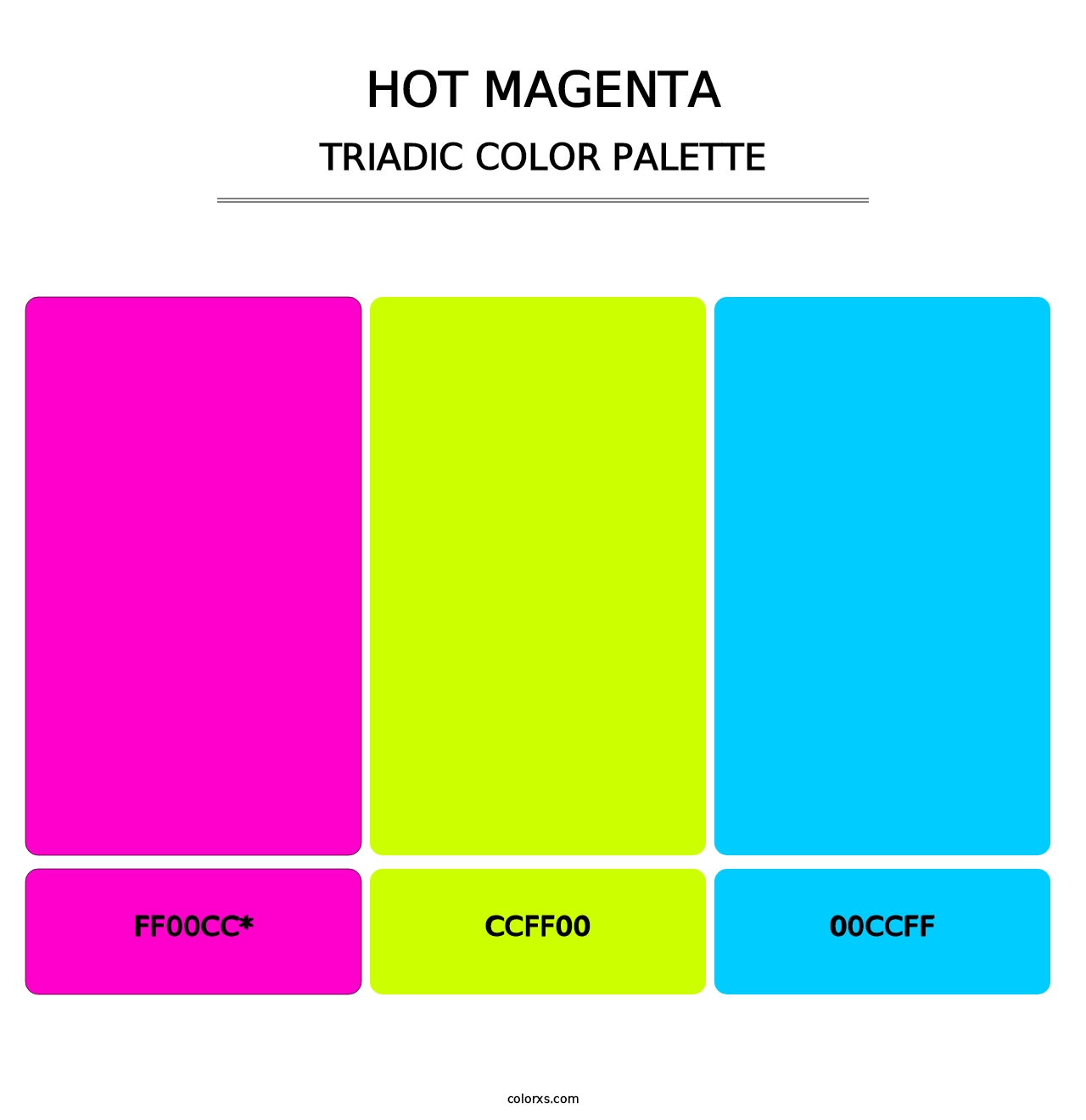 Hot Magenta - Triadic Color Palette
