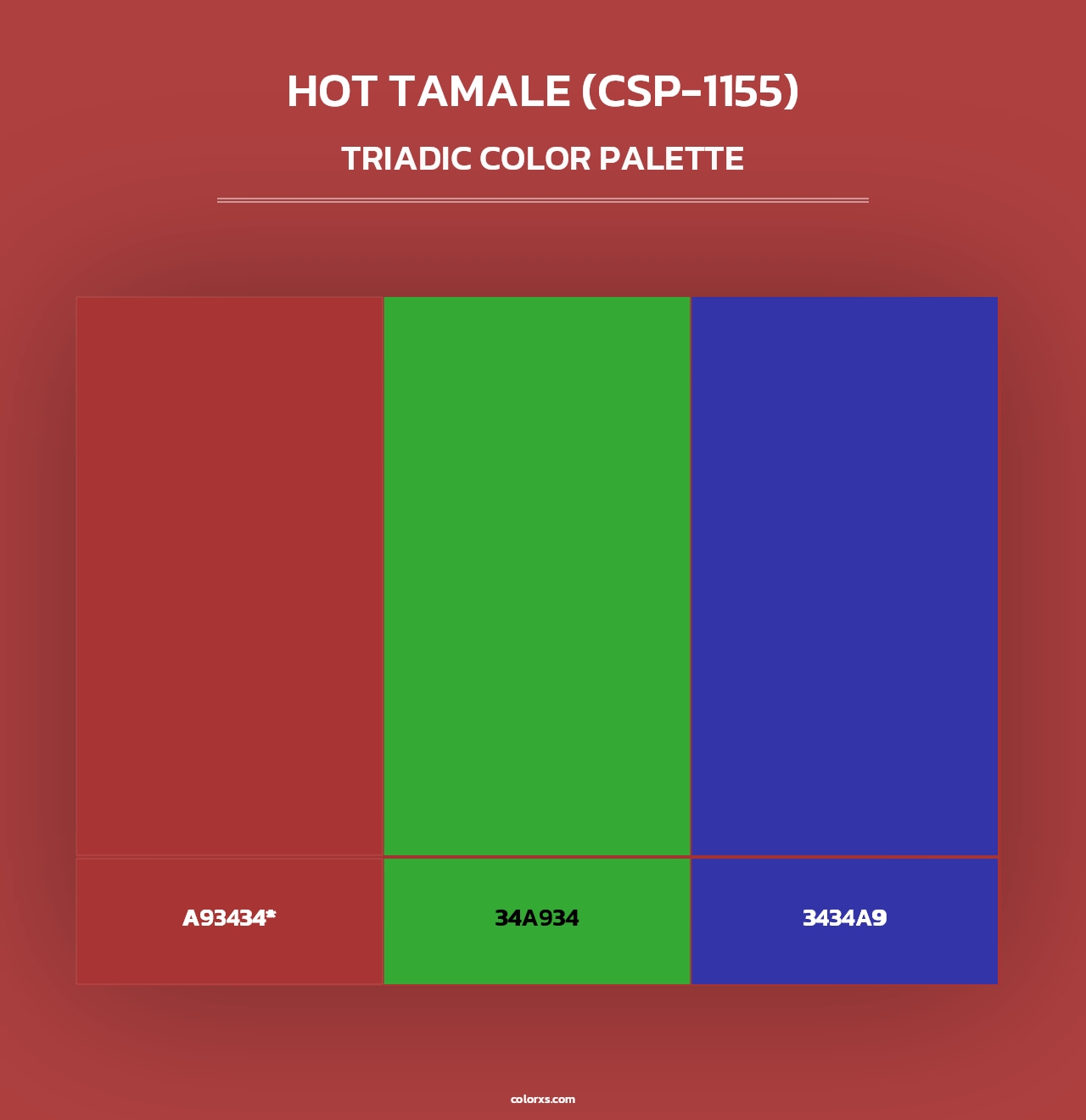 Hot Tamale (CSP-1155) - Triadic Color Palette