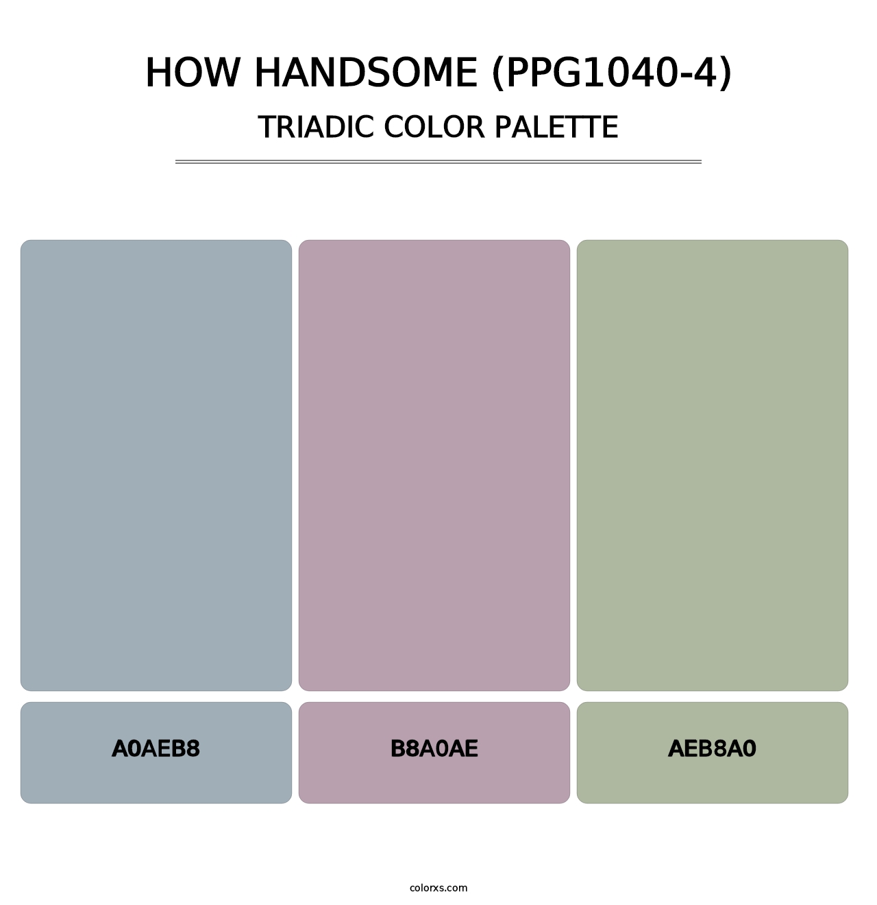 How Handsome (PPG1040-4) - Triadic Color Palette