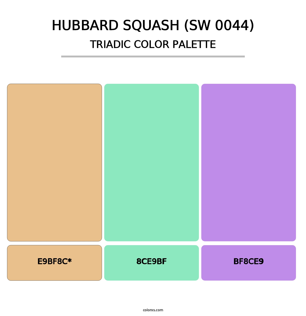 Hubbard Squash (SW 0044) - Triadic Color Palette