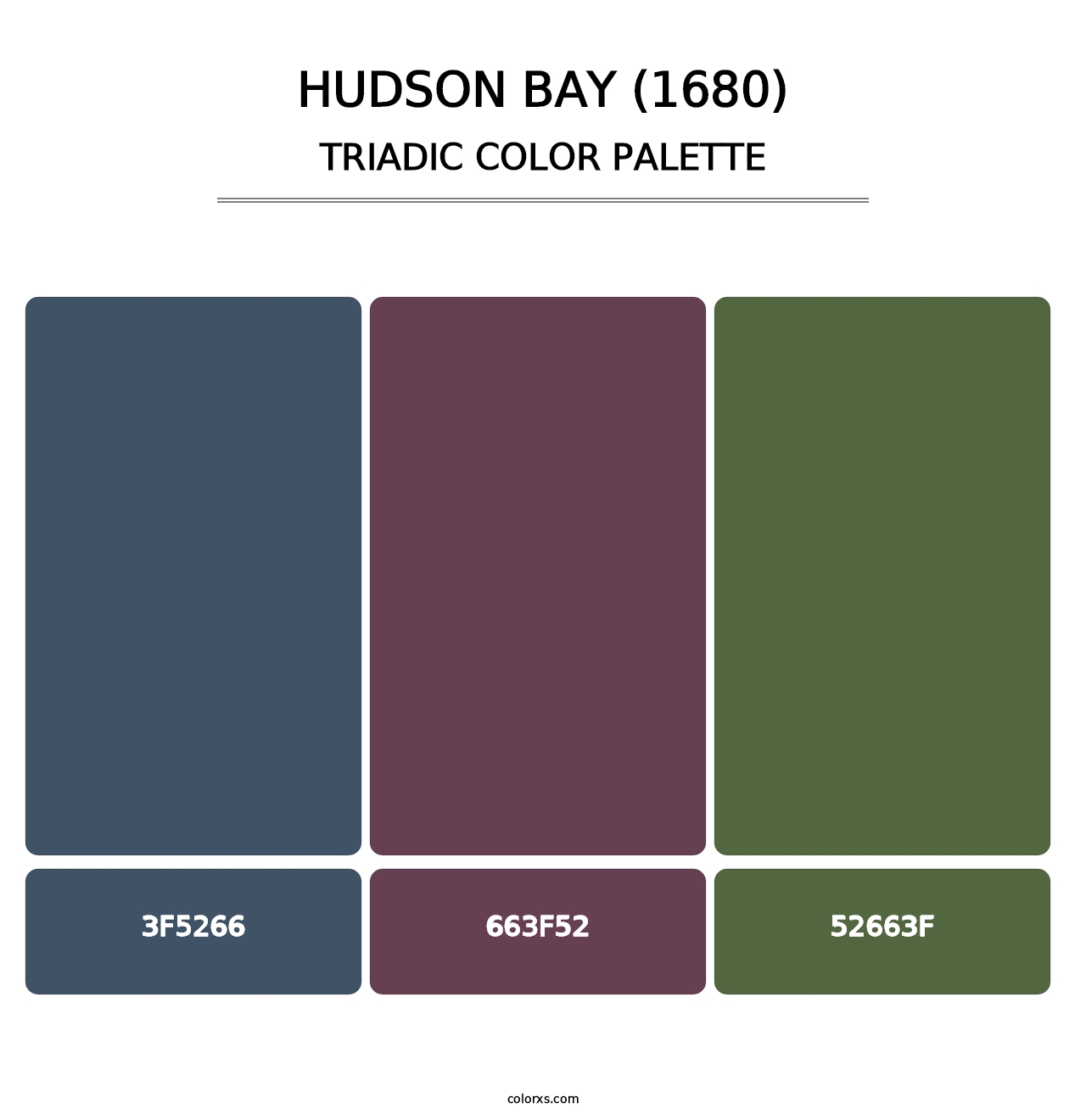 Hudson Bay (1680) - Triadic Color Palette