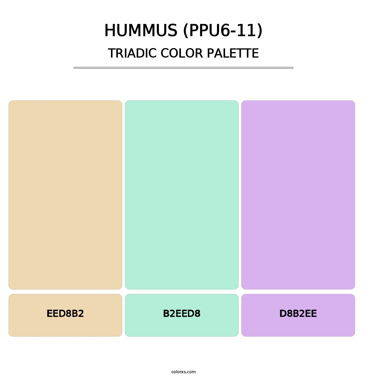 Hummus (PPU6-11) - Triadic Color Palette