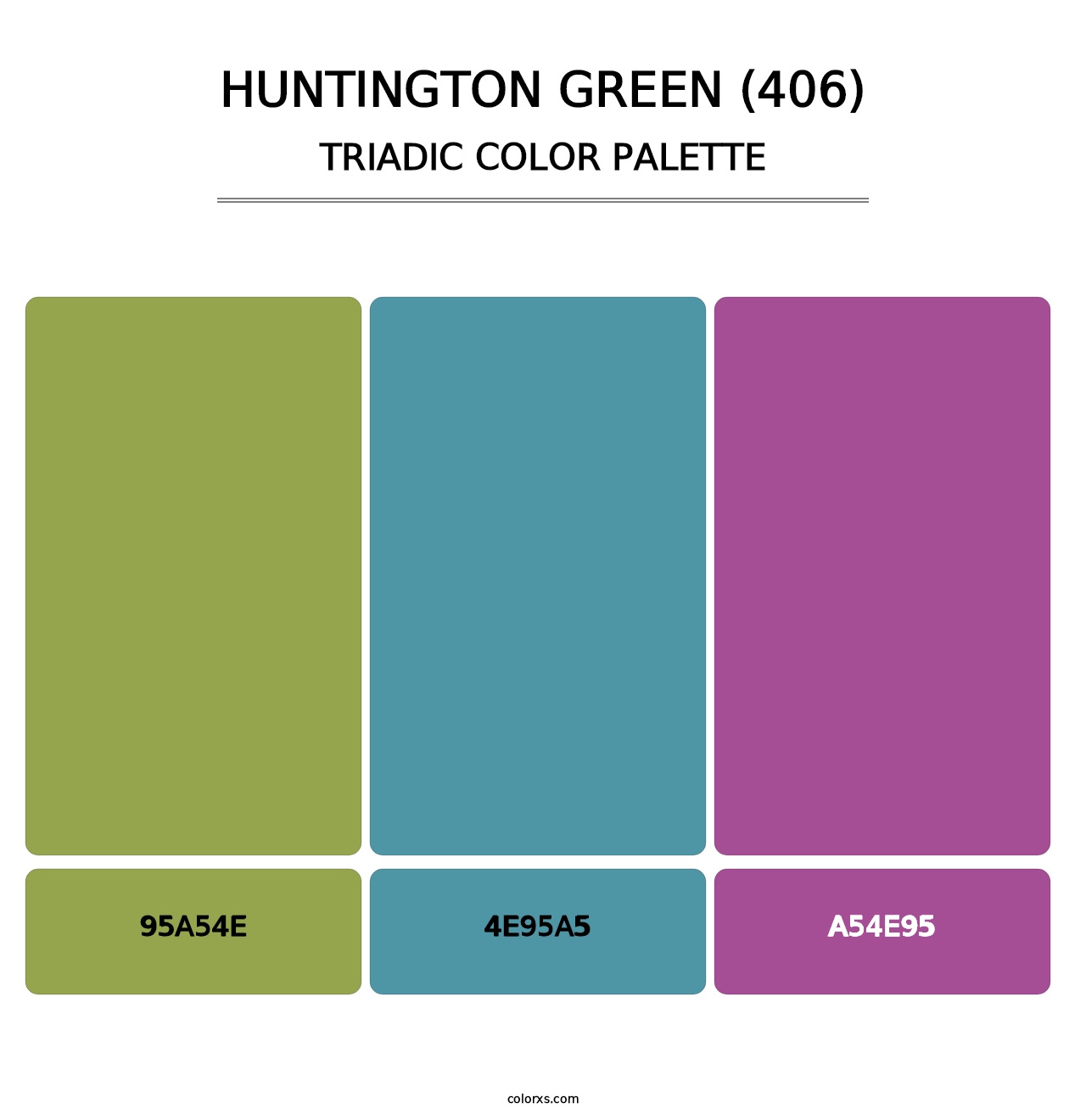 Huntington Green (406) - Triadic Color Palette