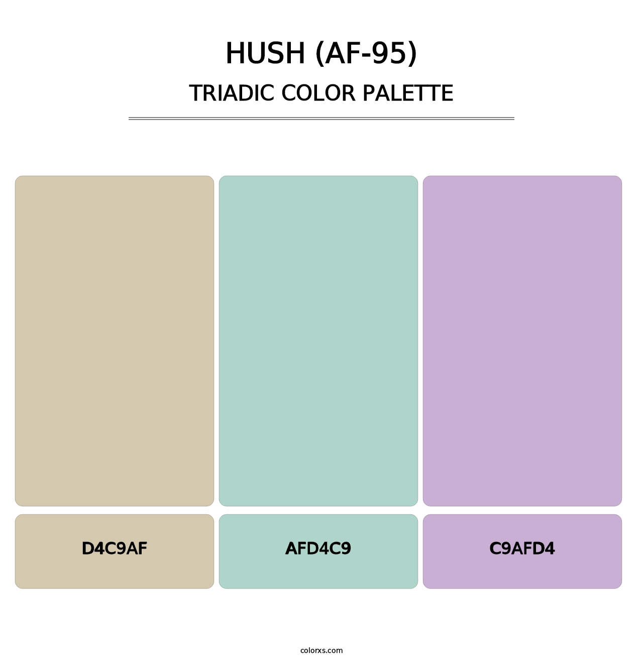 Hush (AF-95) - Triadic Color Palette