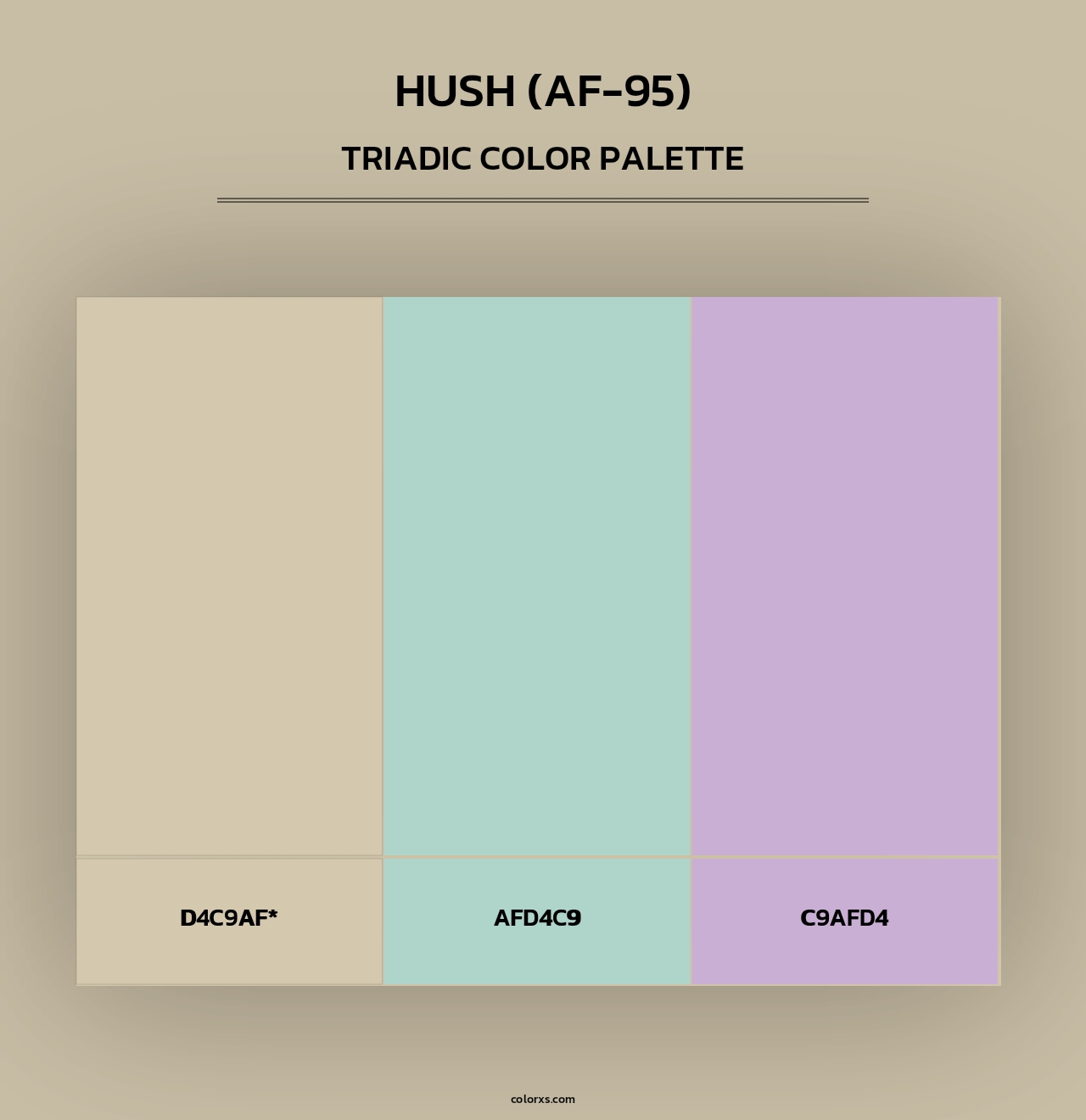 Hush (AF-95) - Triadic Color Palette
