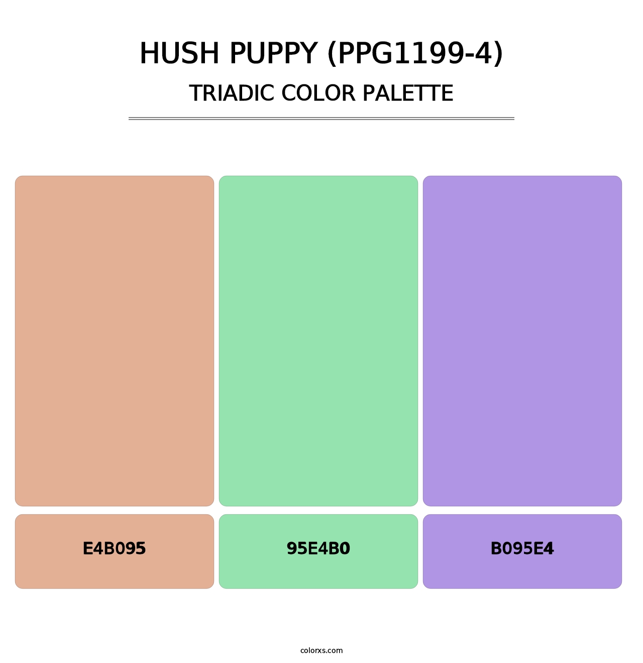 Hush Puppy (PPG1199-4) - Triadic Color Palette