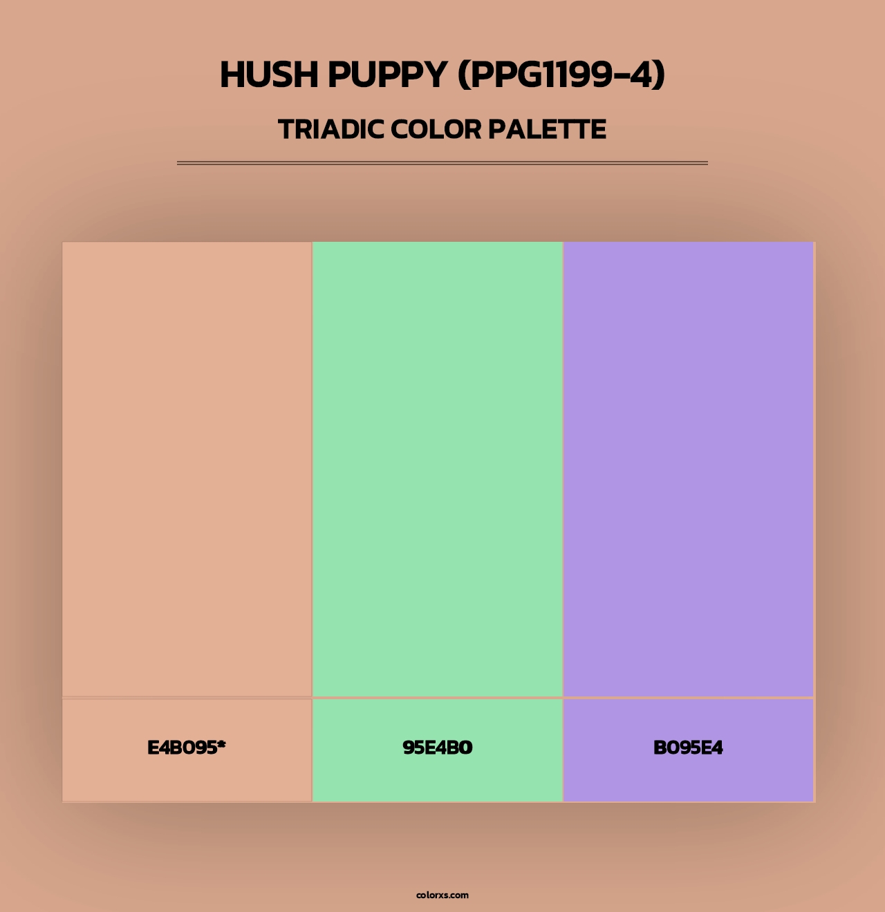 Hush Puppy (PPG1199-4) - Triadic Color Palette