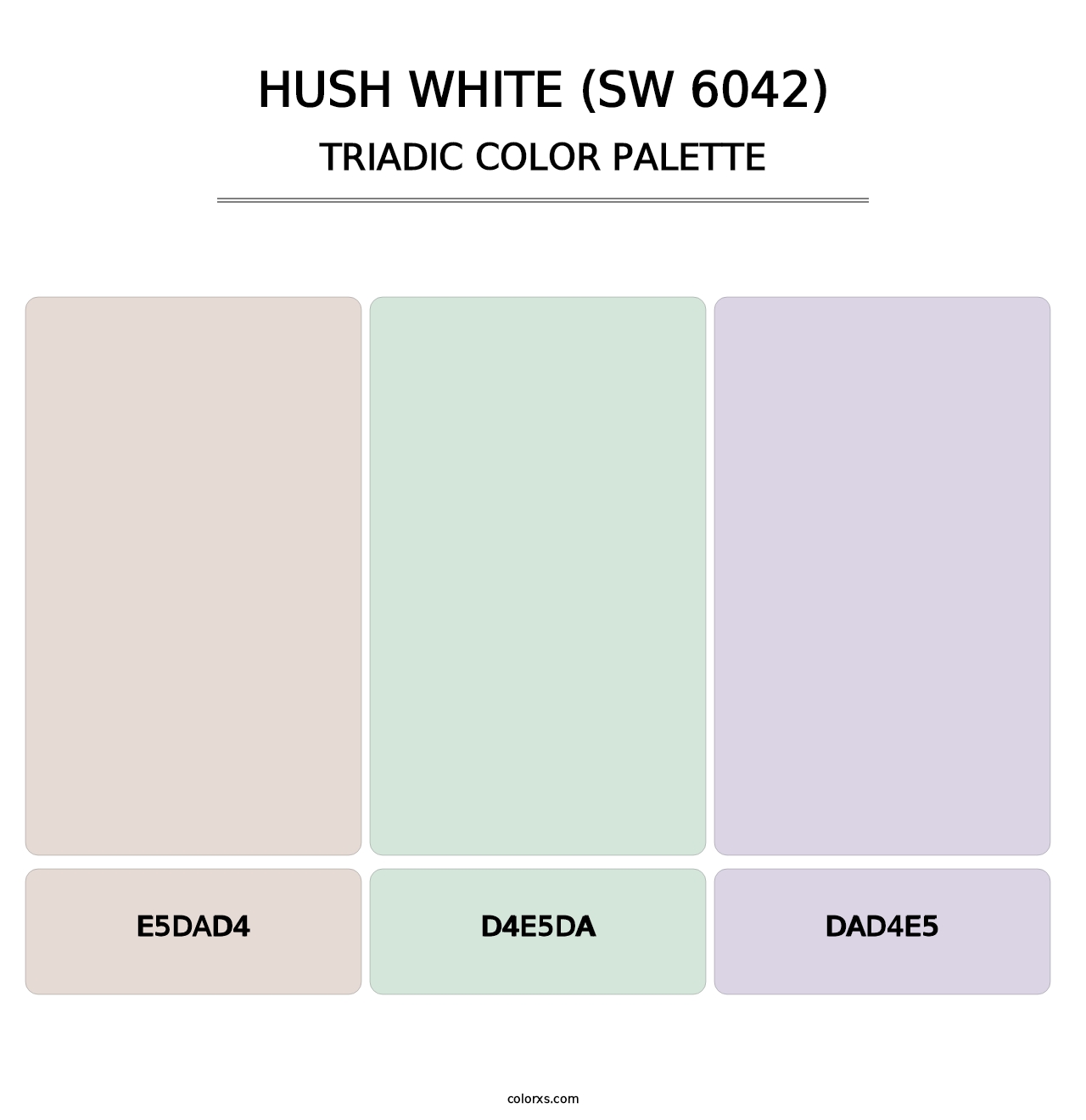 Hush White (SW 6042) - Triadic Color Palette