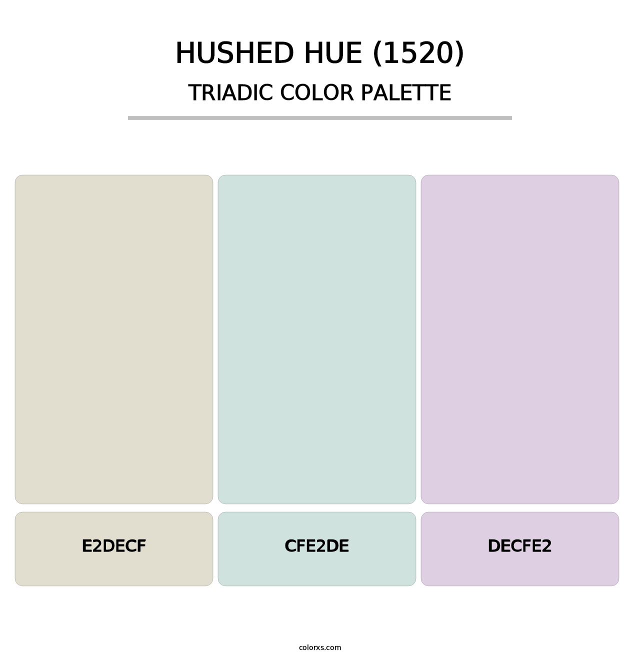 Hushed Hue (1520) - Triadic Color Palette