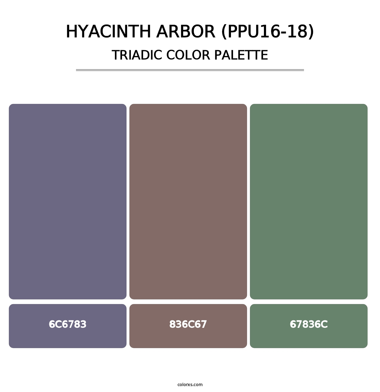 Hyacinth Arbor (PPU16-18) - Triadic Color Palette