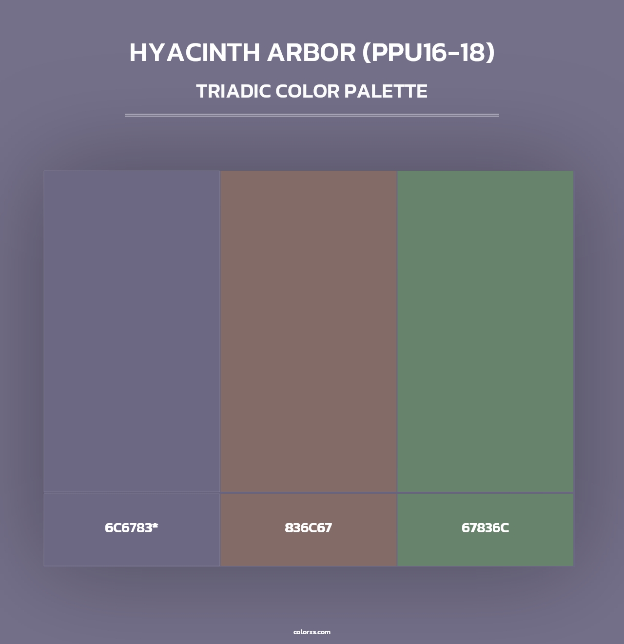 Hyacinth Arbor (PPU16-18) - Triadic Color Palette