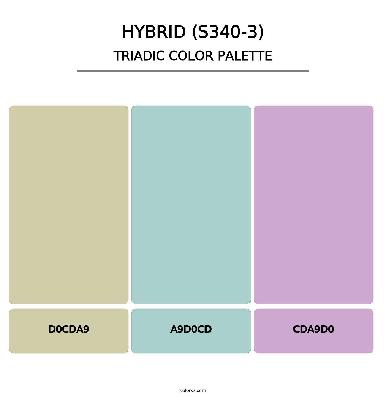 Hybrid (S340-3) - Triadic Color Palette