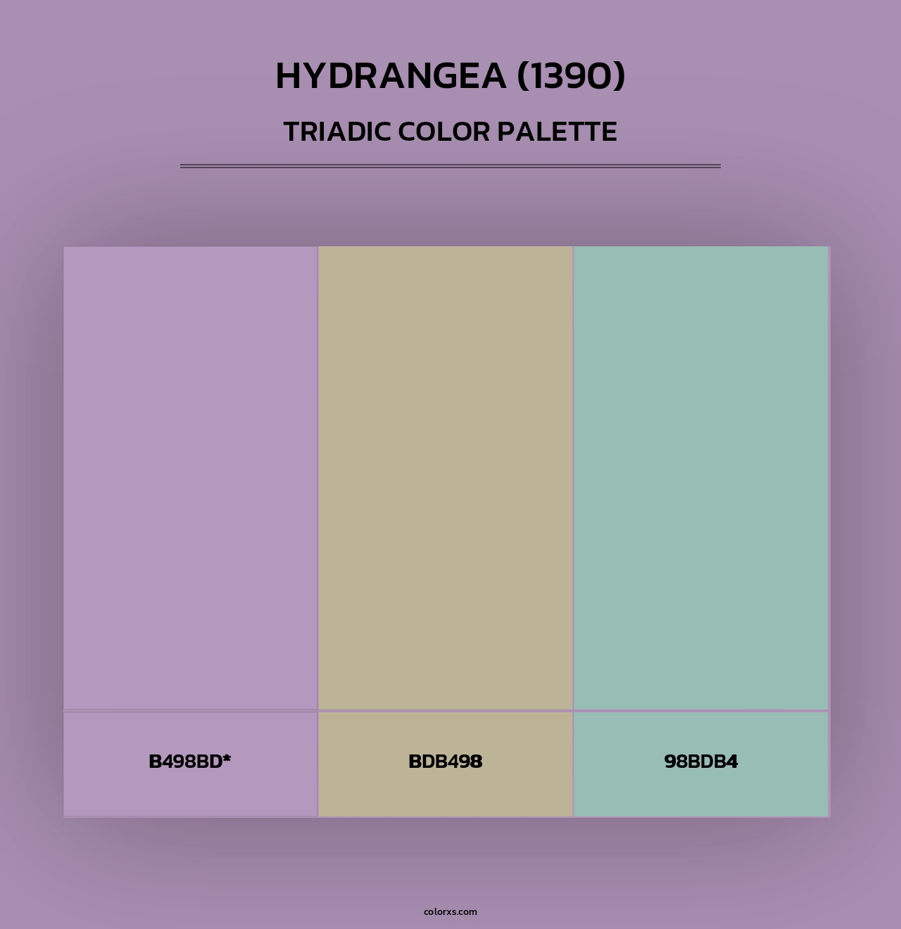 Hydrangea (1390) - Triadic Color Palette