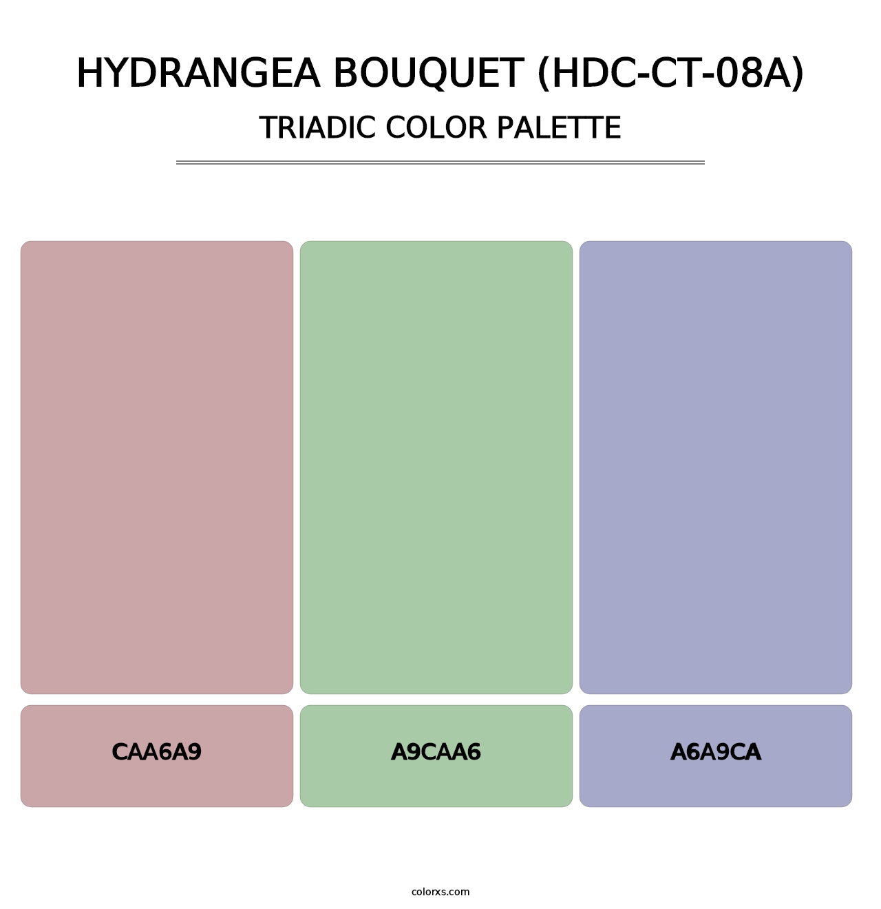 Hydrangea Bouquet (HDC-CT-08A) - Triadic Color Palette