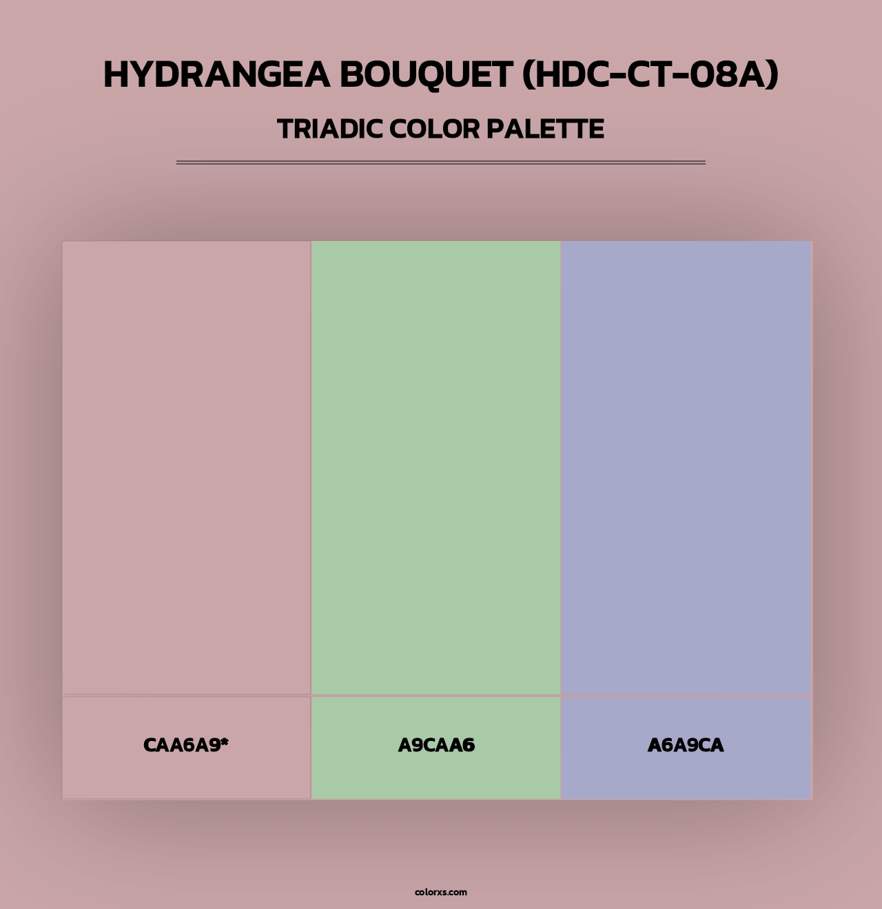 Hydrangea Bouquet (HDC-CT-08A) - Triadic Color Palette
