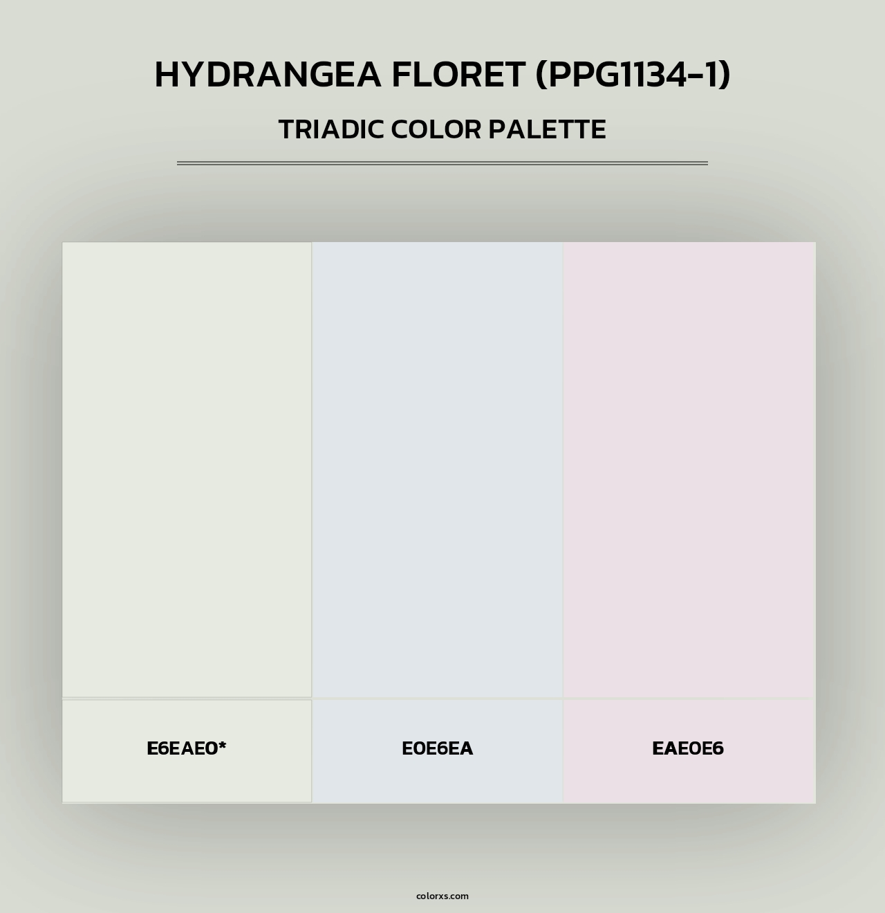 Hydrangea Floret (PPG1134-1) - Triadic Color Palette