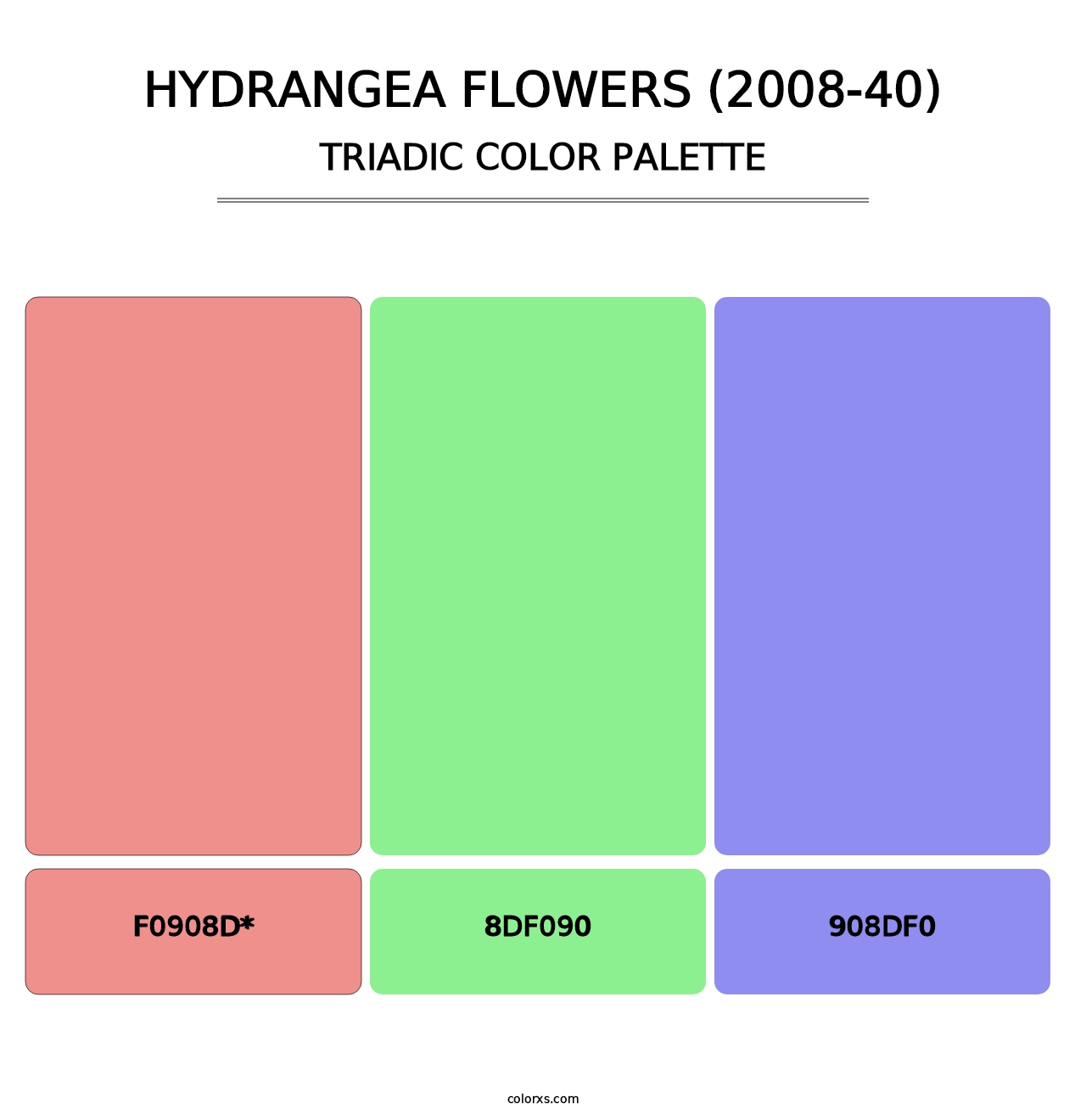 Hydrangea Flowers (2008-40) - Triadic Color Palette