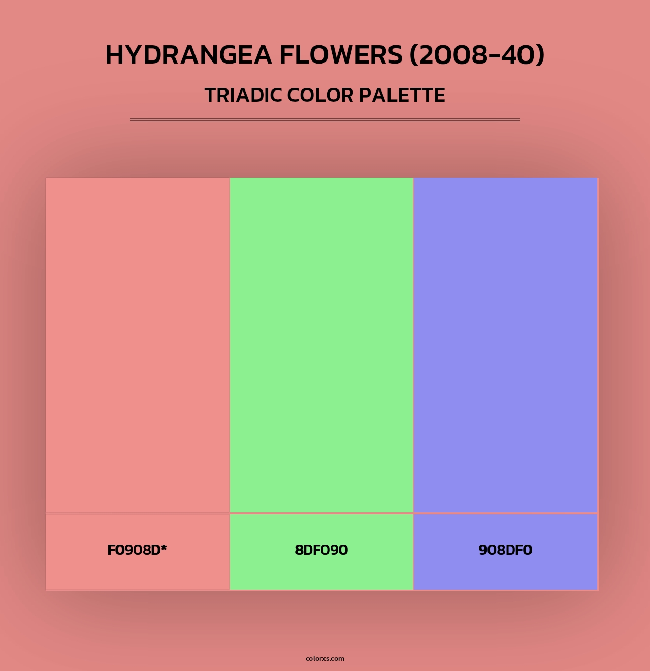 Hydrangea Flowers (2008-40) - Triadic Color Palette
