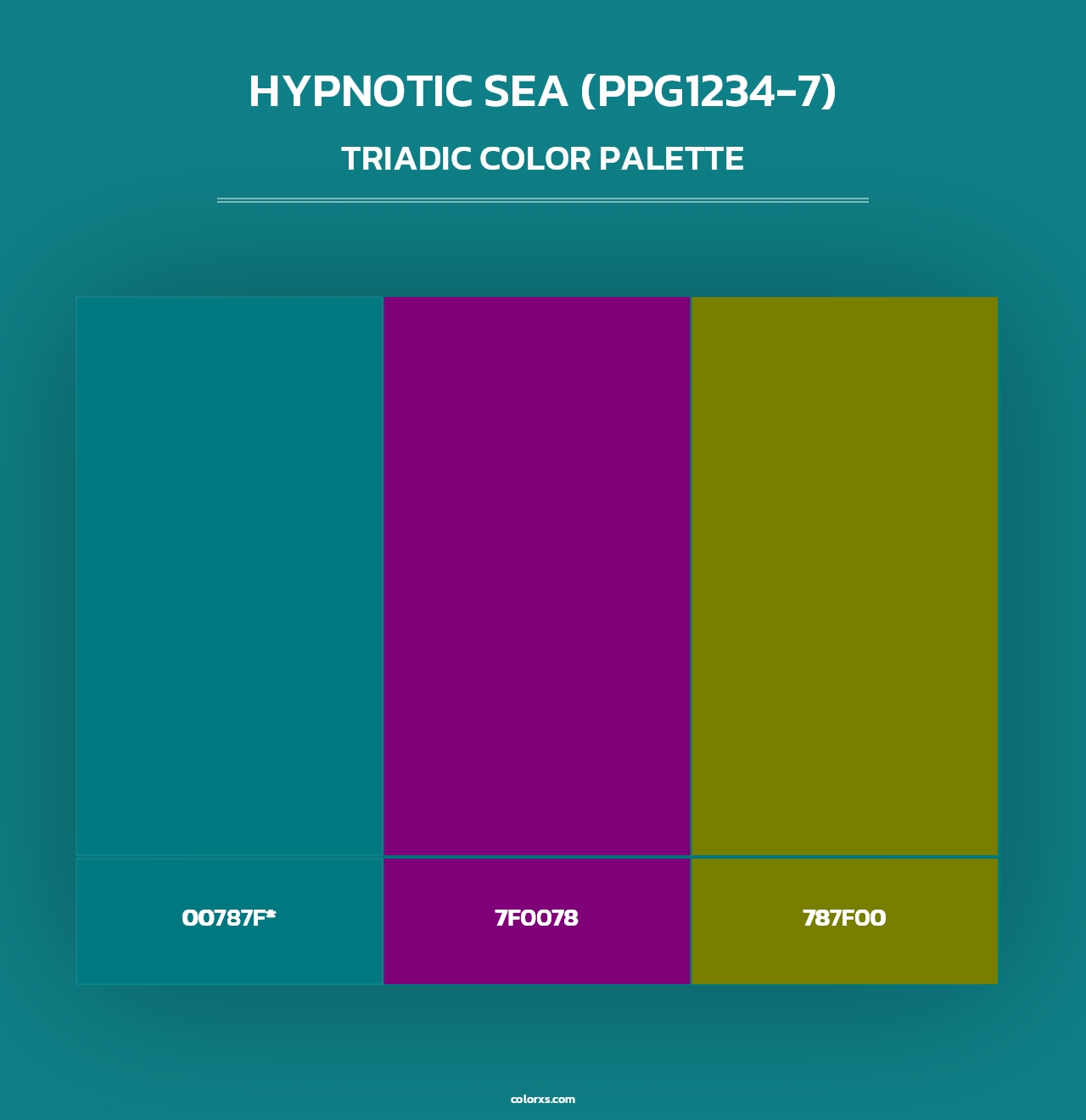 Hypnotic Sea (PPG1234-7) - Triadic Color Palette