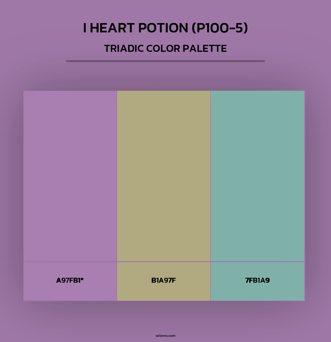 I Heart Potion (P100-5) - Triadic Color Palette