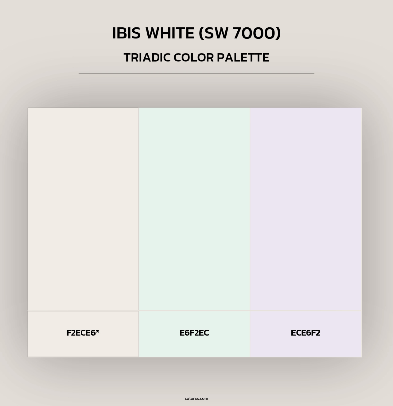 Ibis White (SW 7000) - Triadic Color Palette