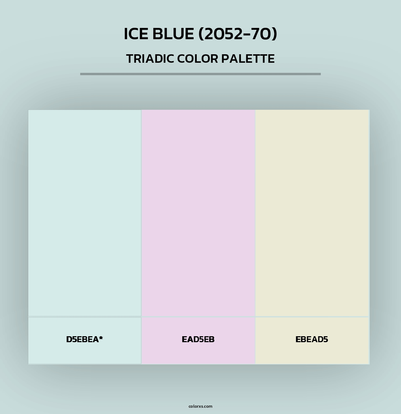 Ice Blue (2052-70) - Triadic Color Palette