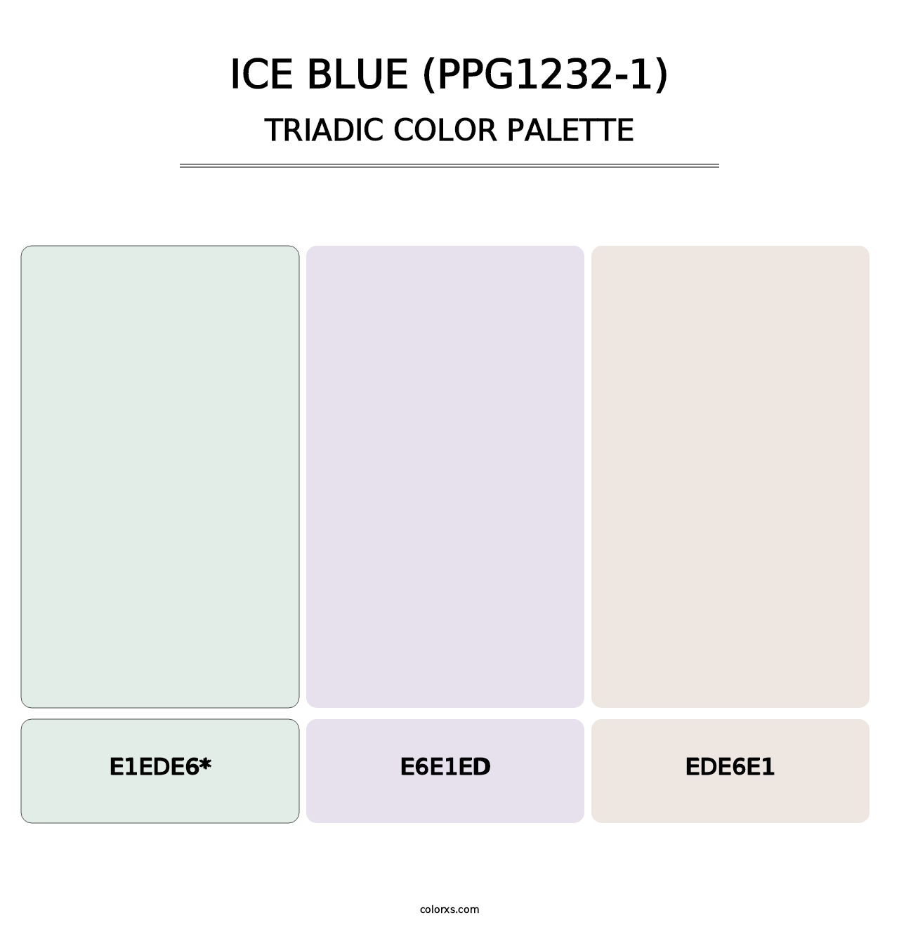 Ice Blue (PPG1232-1) - Triadic Color Palette