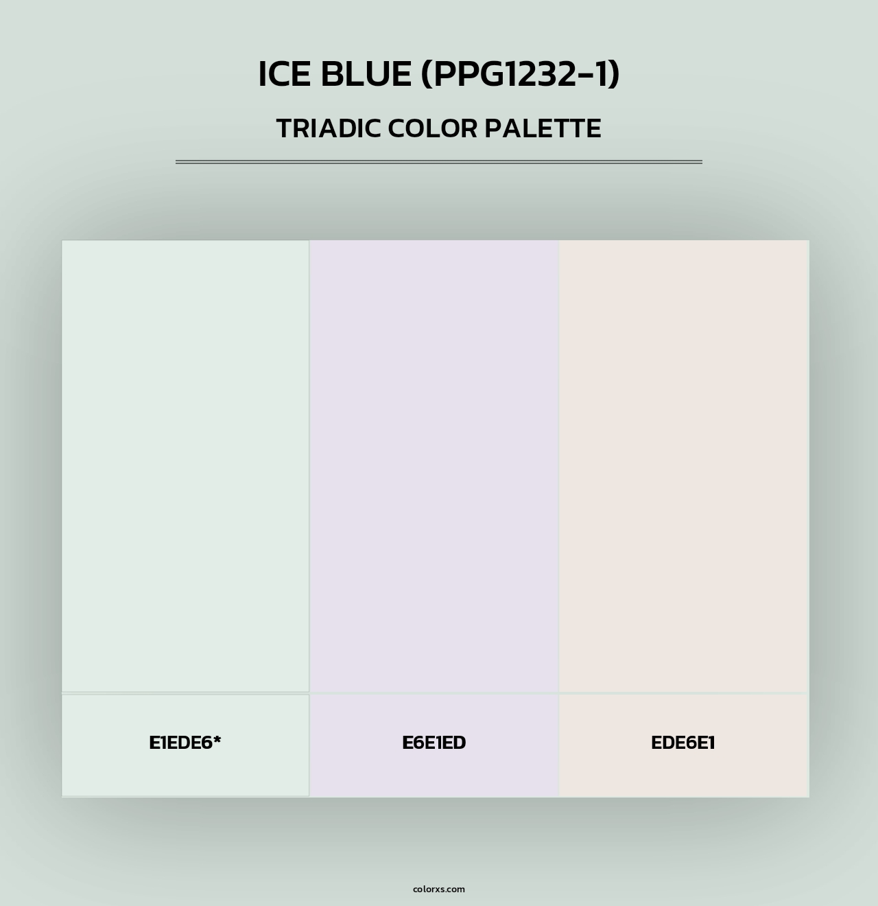 Ice Blue (PPG1232-1) - Triadic Color Palette