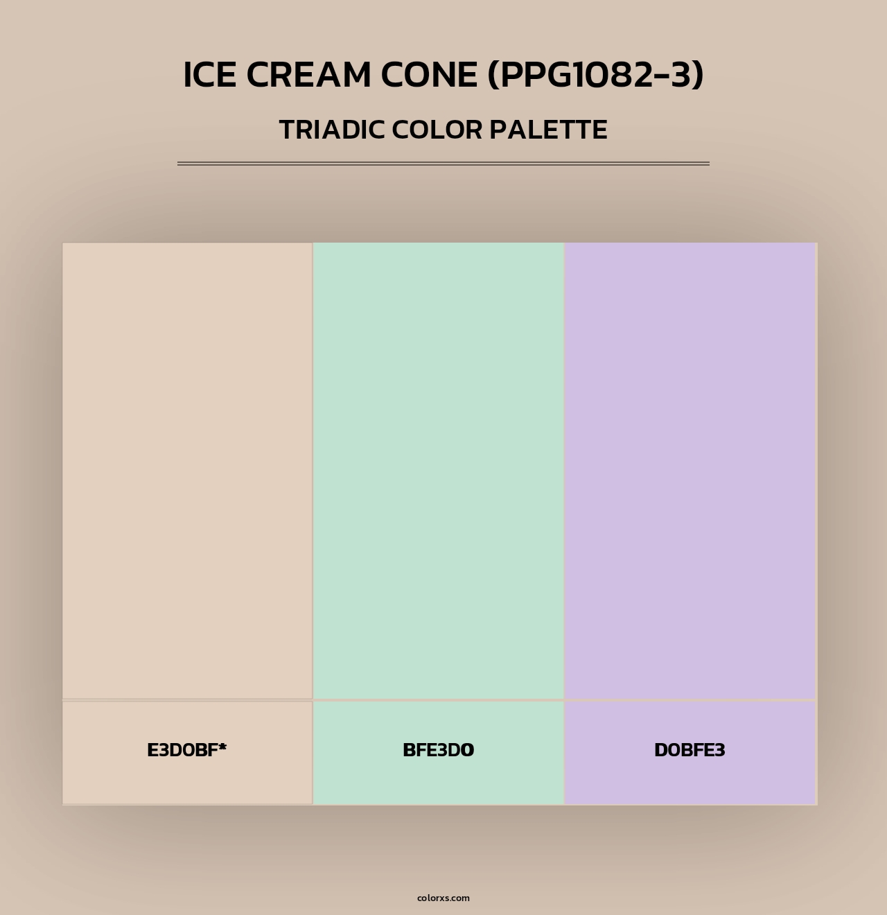 Ice Cream Cone (PPG1082-3) - Triadic Color Palette