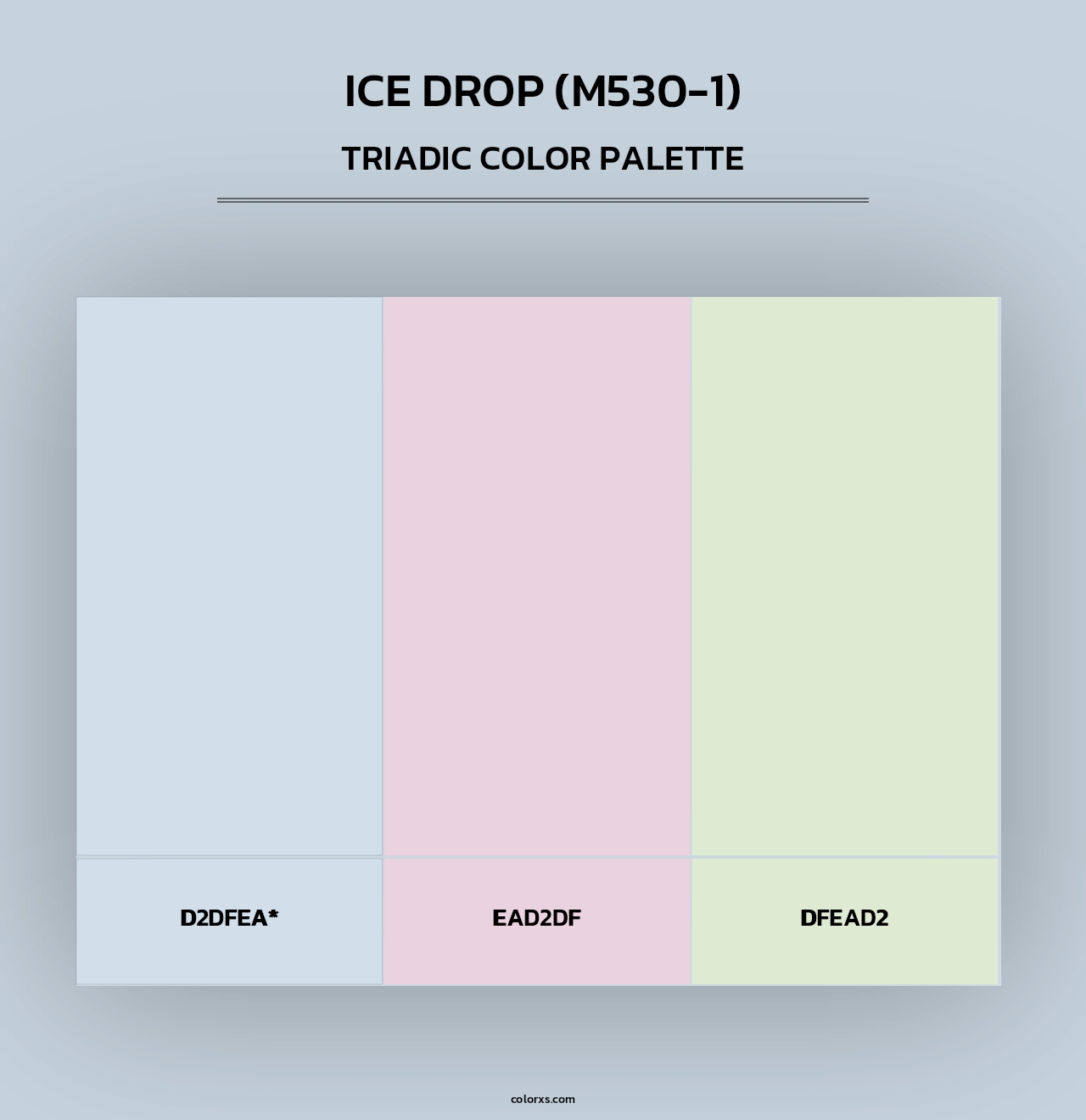 Ice Drop (M530-1) - Triadic Color Palette