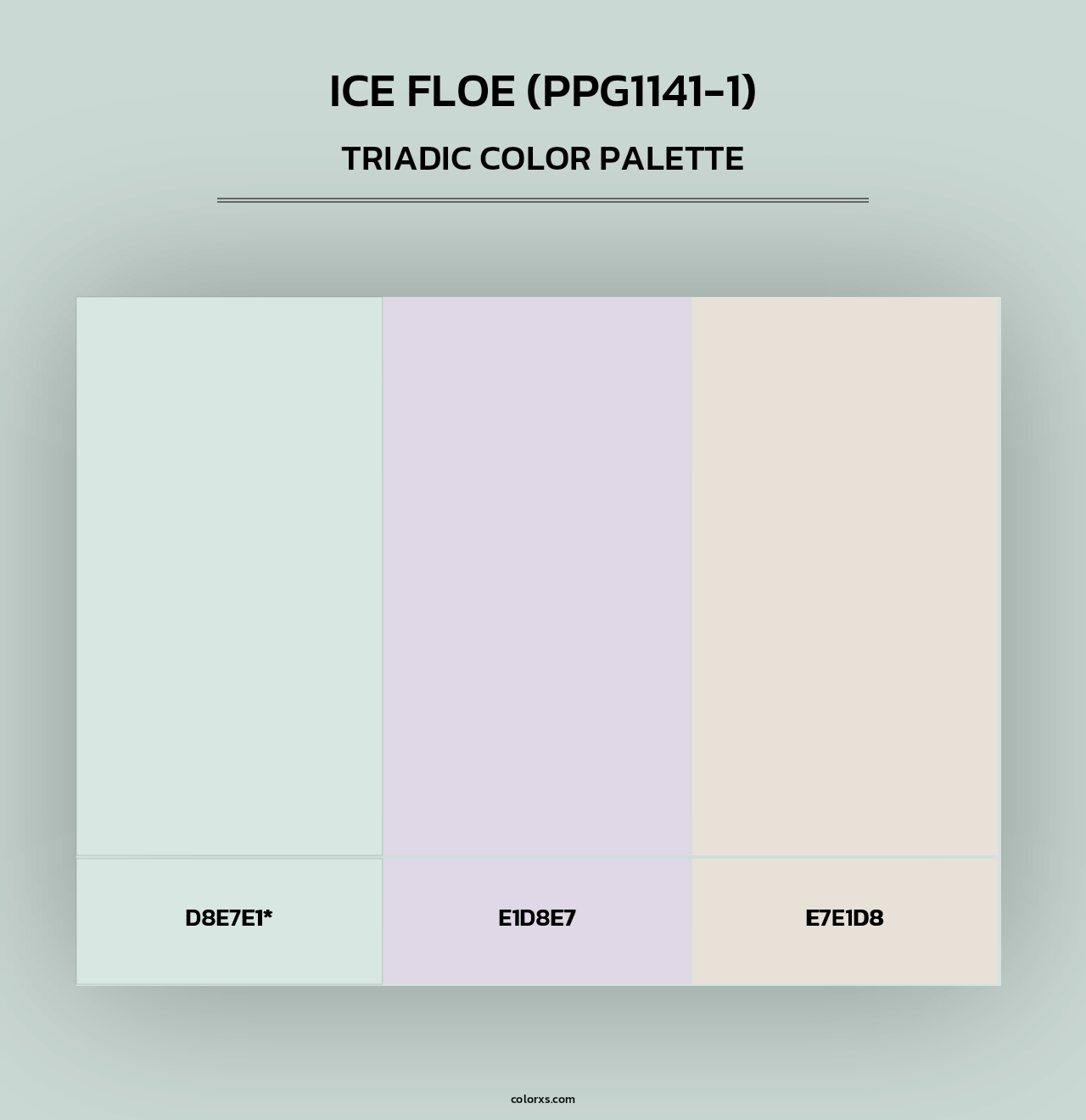 Ice Floe (PPG1141-1) - Triadic Color Palette