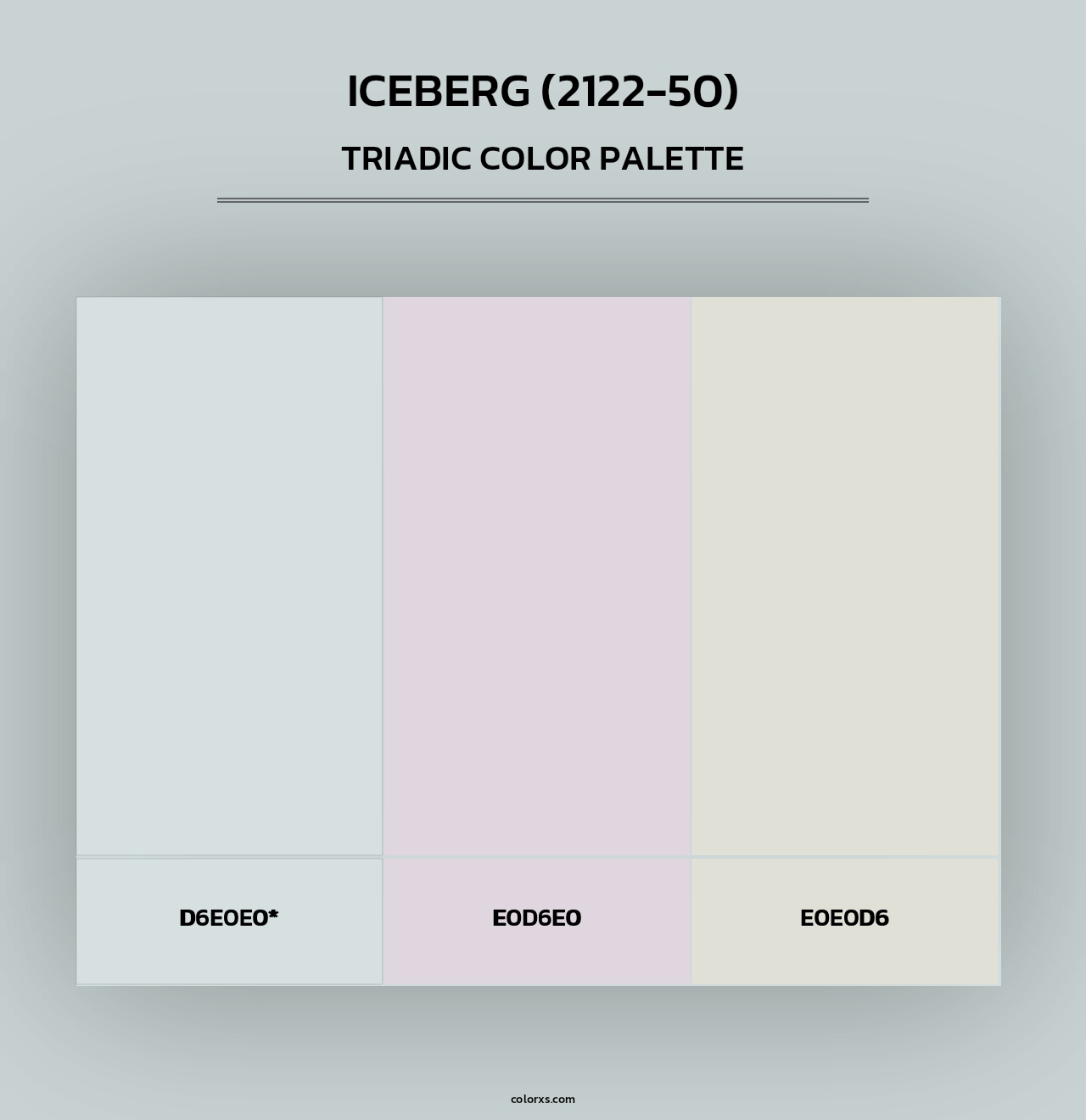 Iceberg (2122-50) - Triadic Color Palette