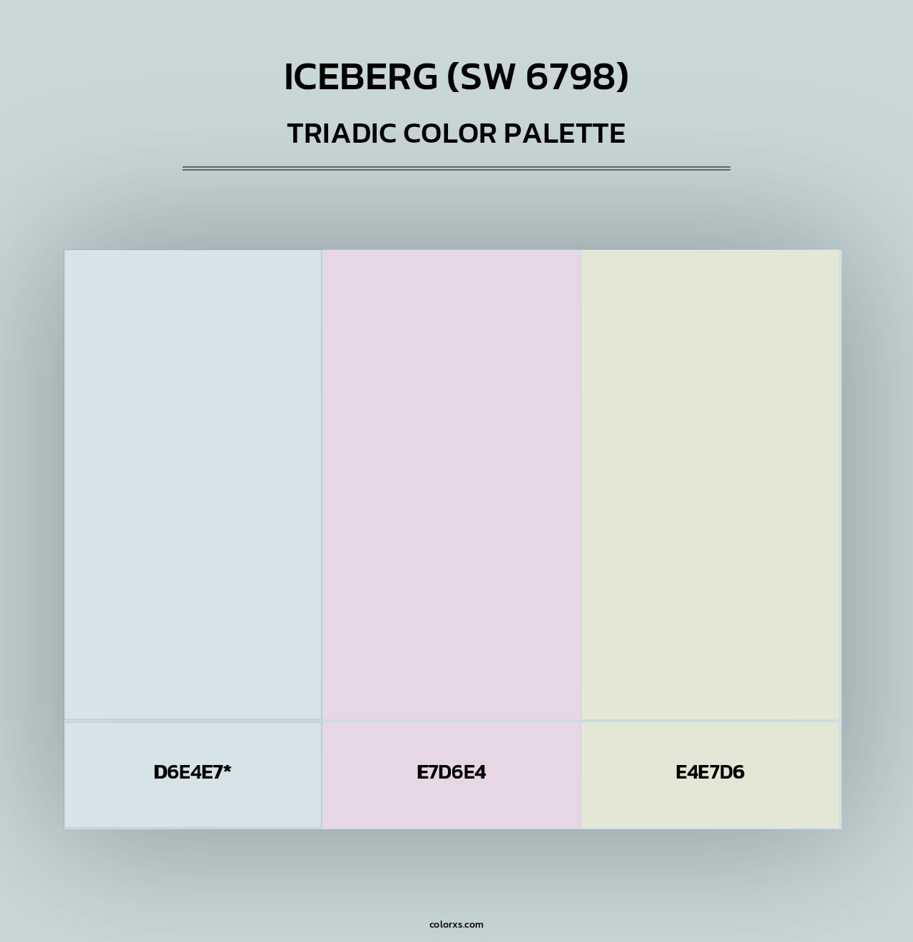 Iceberg (SW 6798) - Triadic Color Palette