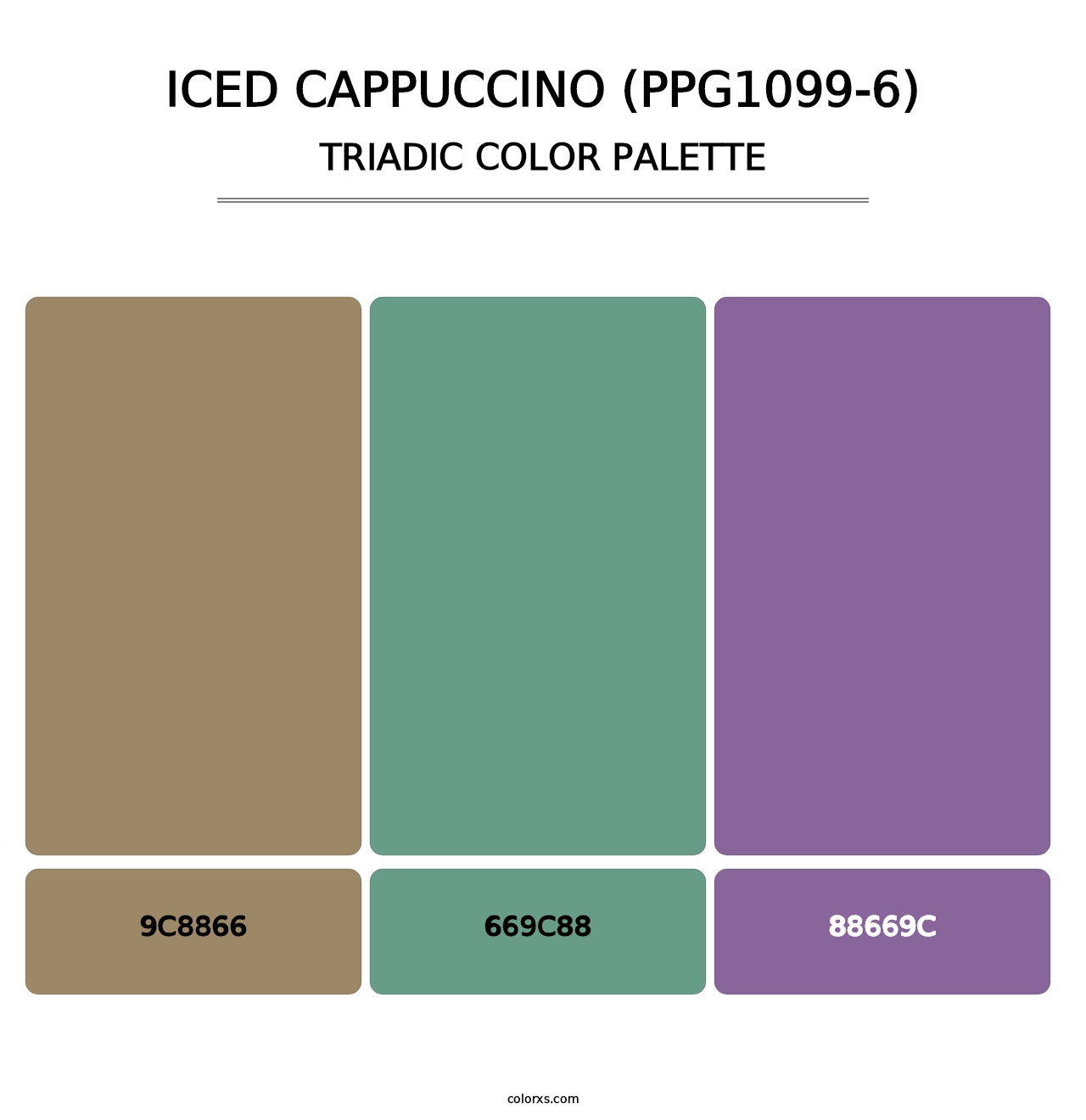 Iced Cappuccino (PPG1099-6) - Triadic Color Palette