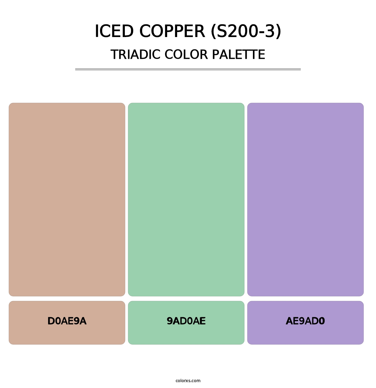 Iced Copper (S200-3) - Triadic Color Palette