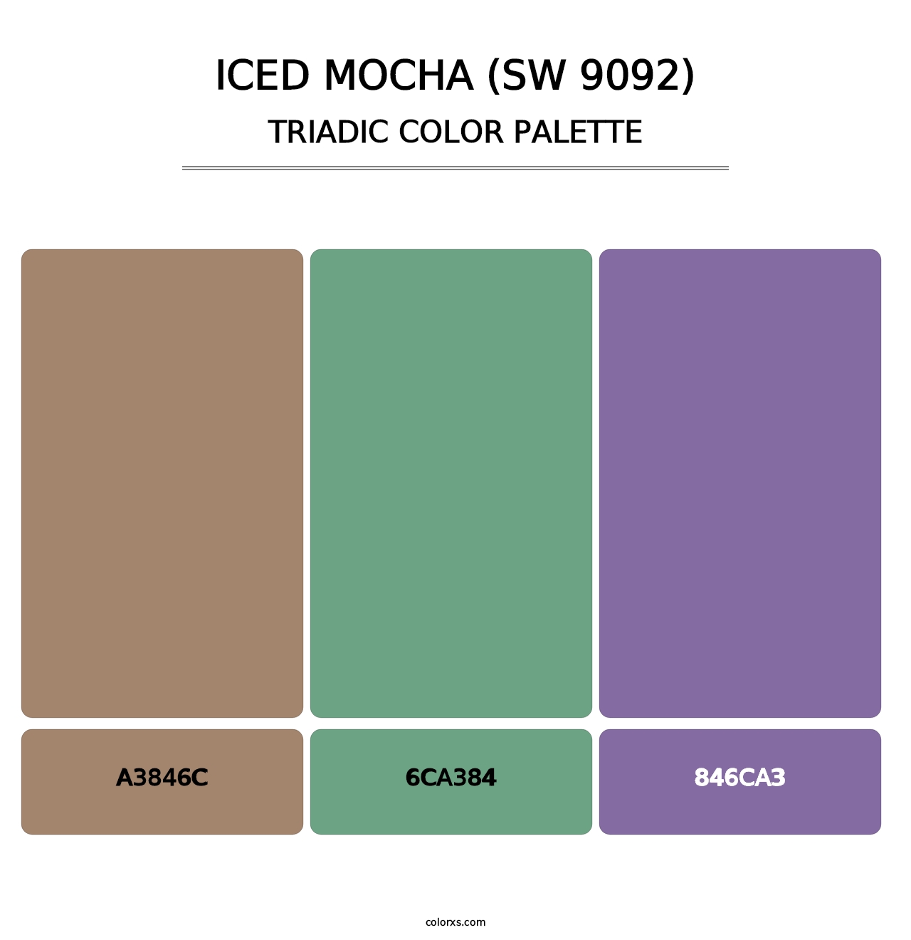 Iced Mocha (SW 9092) - Triadic Color Palette