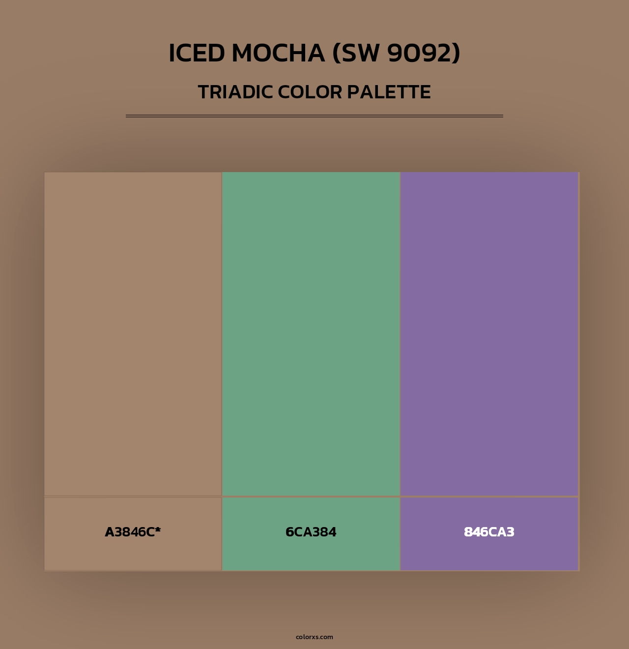 Iced Mocha (SW 9092) - Triadic Color Palette