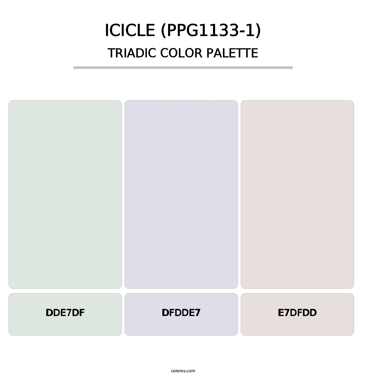 Icicle (PPG1133-1) - Triadic Color Palette