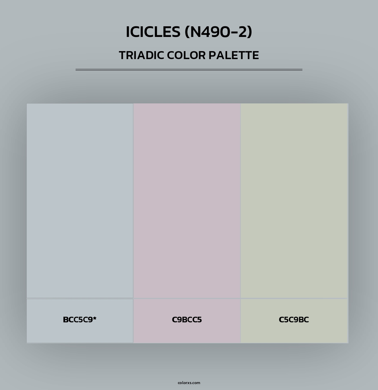 Icicles (N490-2) - Triadic Color Palette