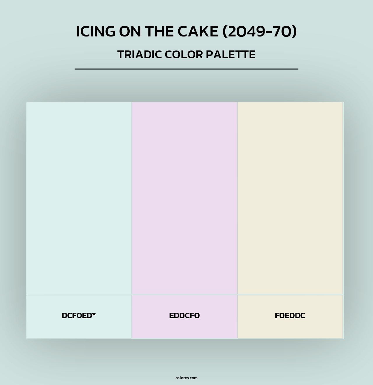 Icing on the Cake (2049-70) - Triadic Color Palette