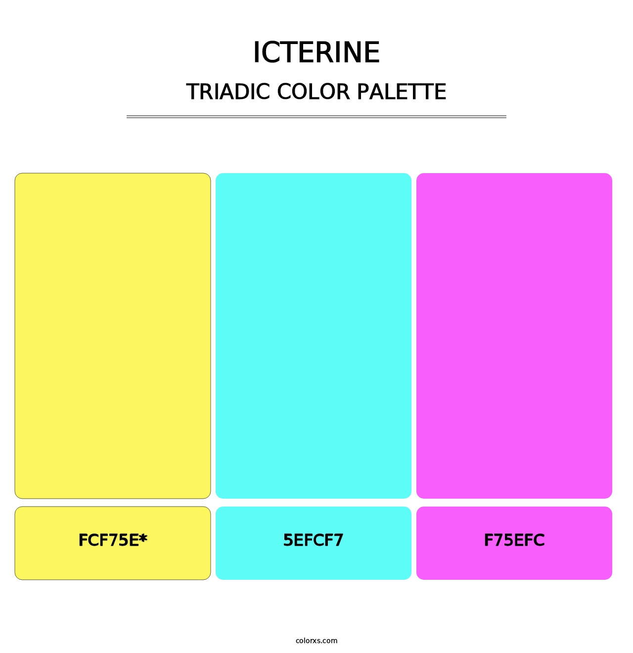 Icterine - Triadic Color Palette