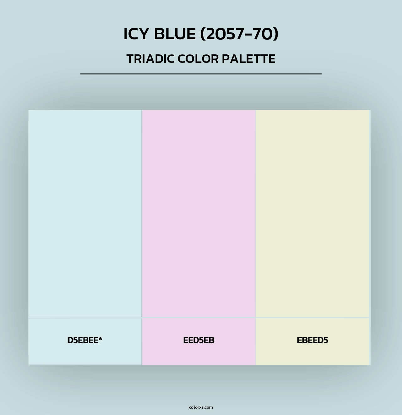Icy Blue (2057-70) - Triadic Color Palette