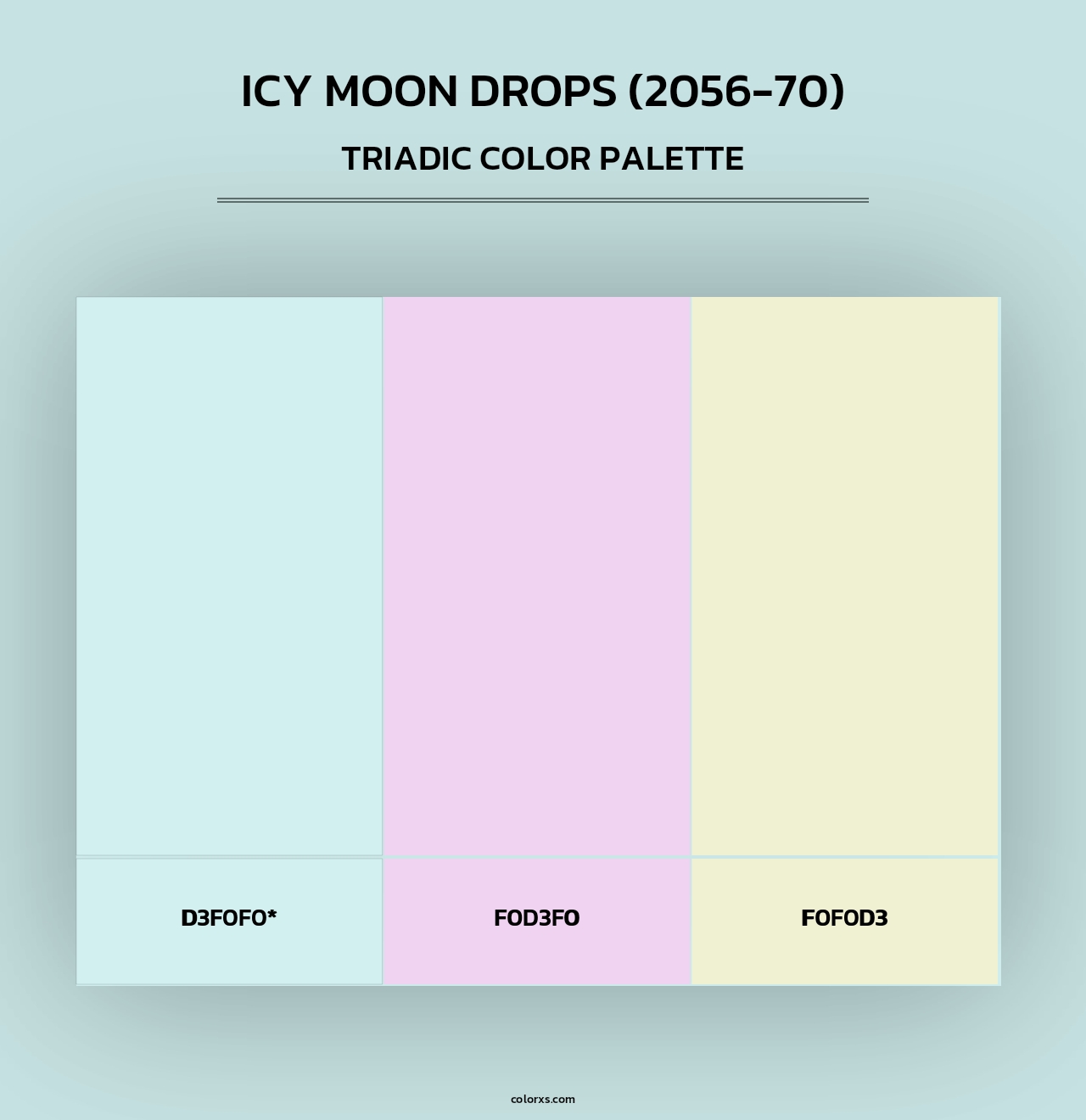 Icy Moon Drops (2056-70) - Triadic Color Palette