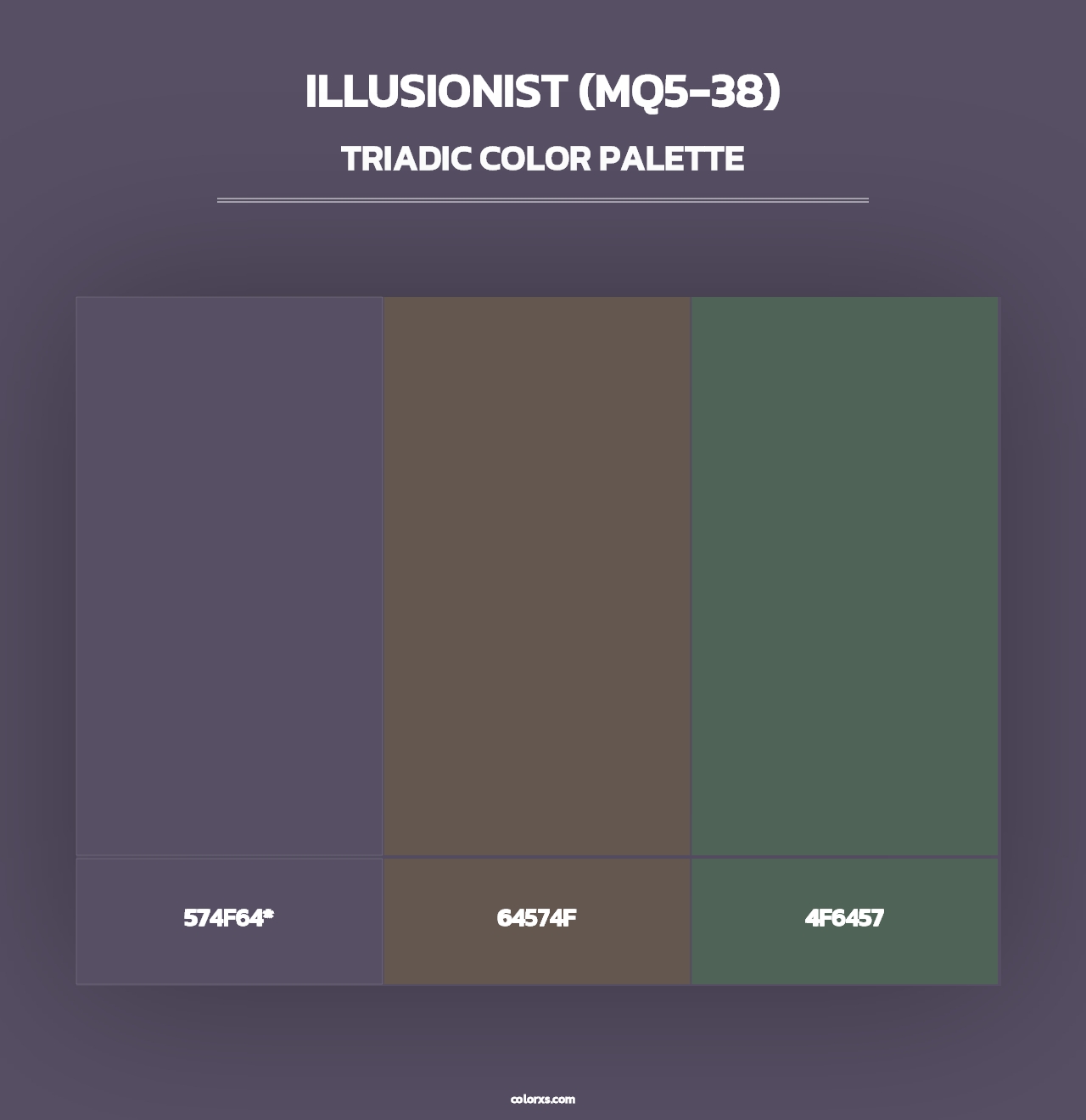 Illusionist (MQ5-38) - Triadic Color Palette
