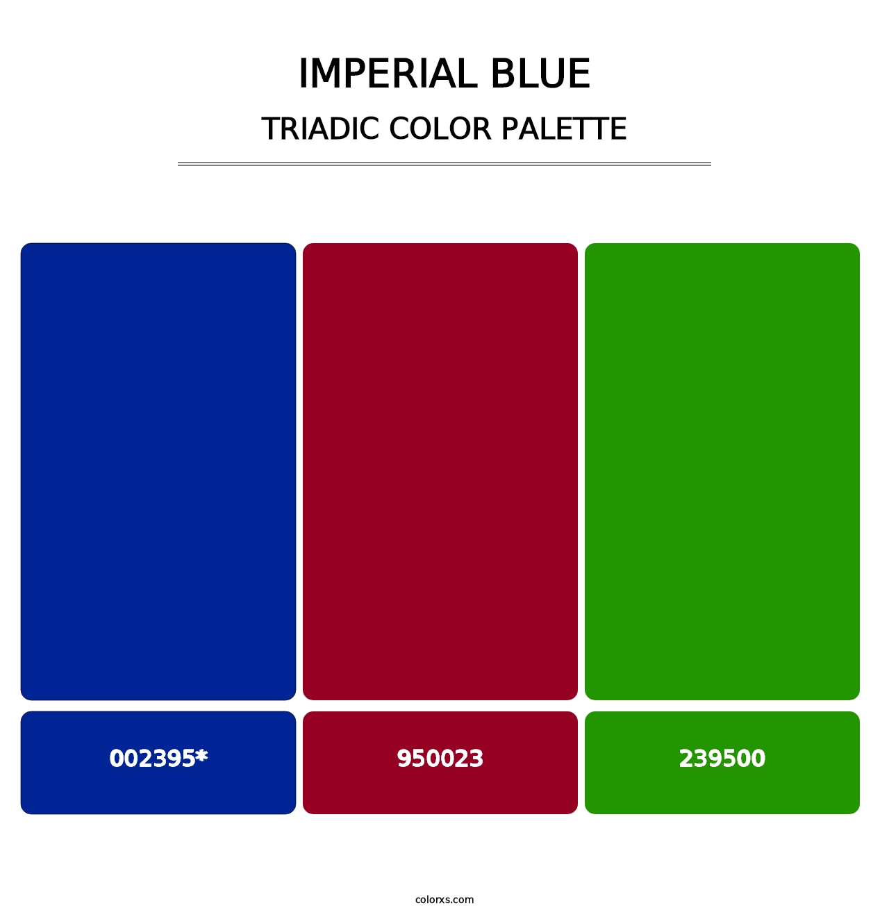 Imperial Blue - Triadic Color Palette