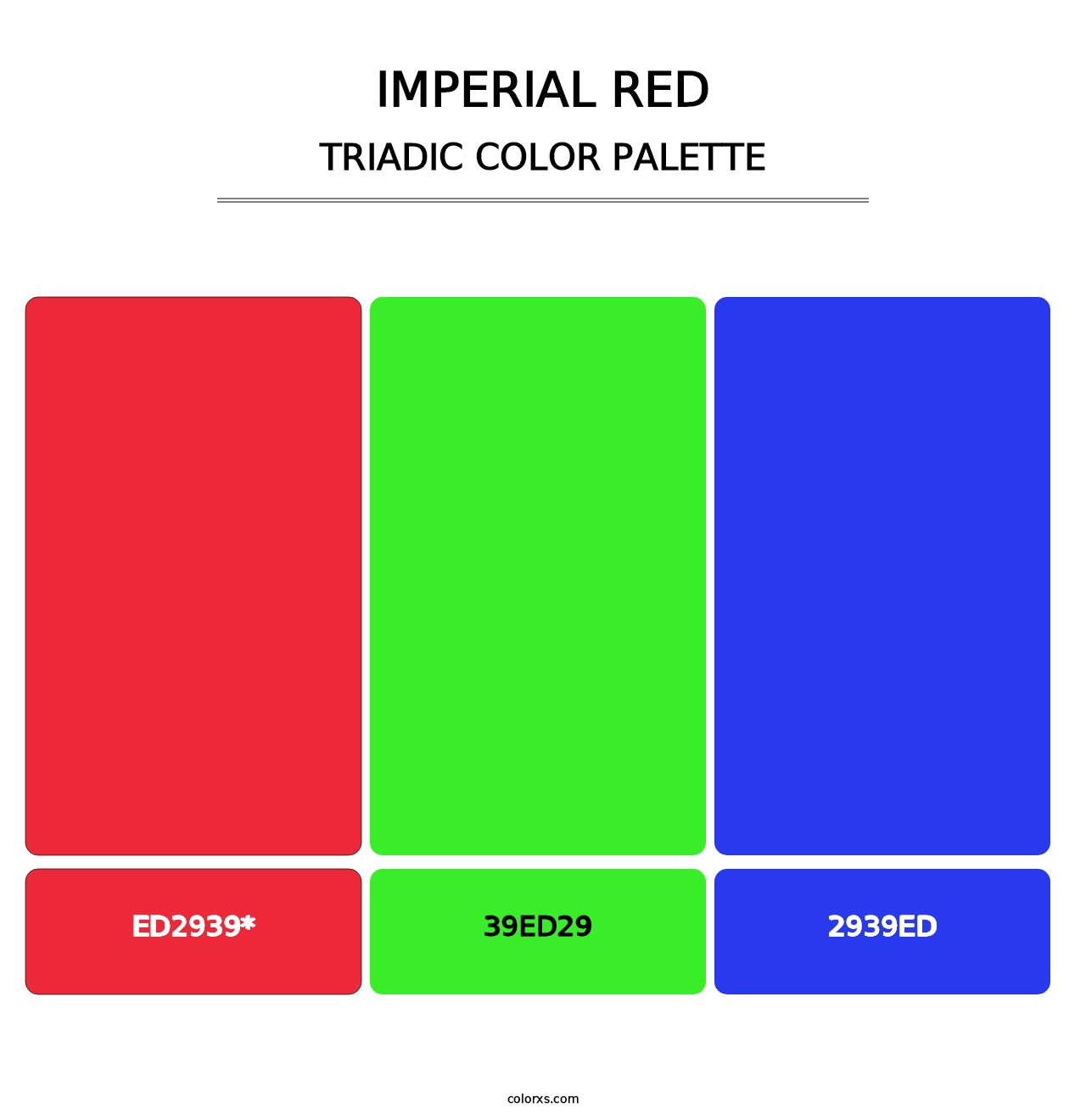 Imperial Red - Triadic Color Palette