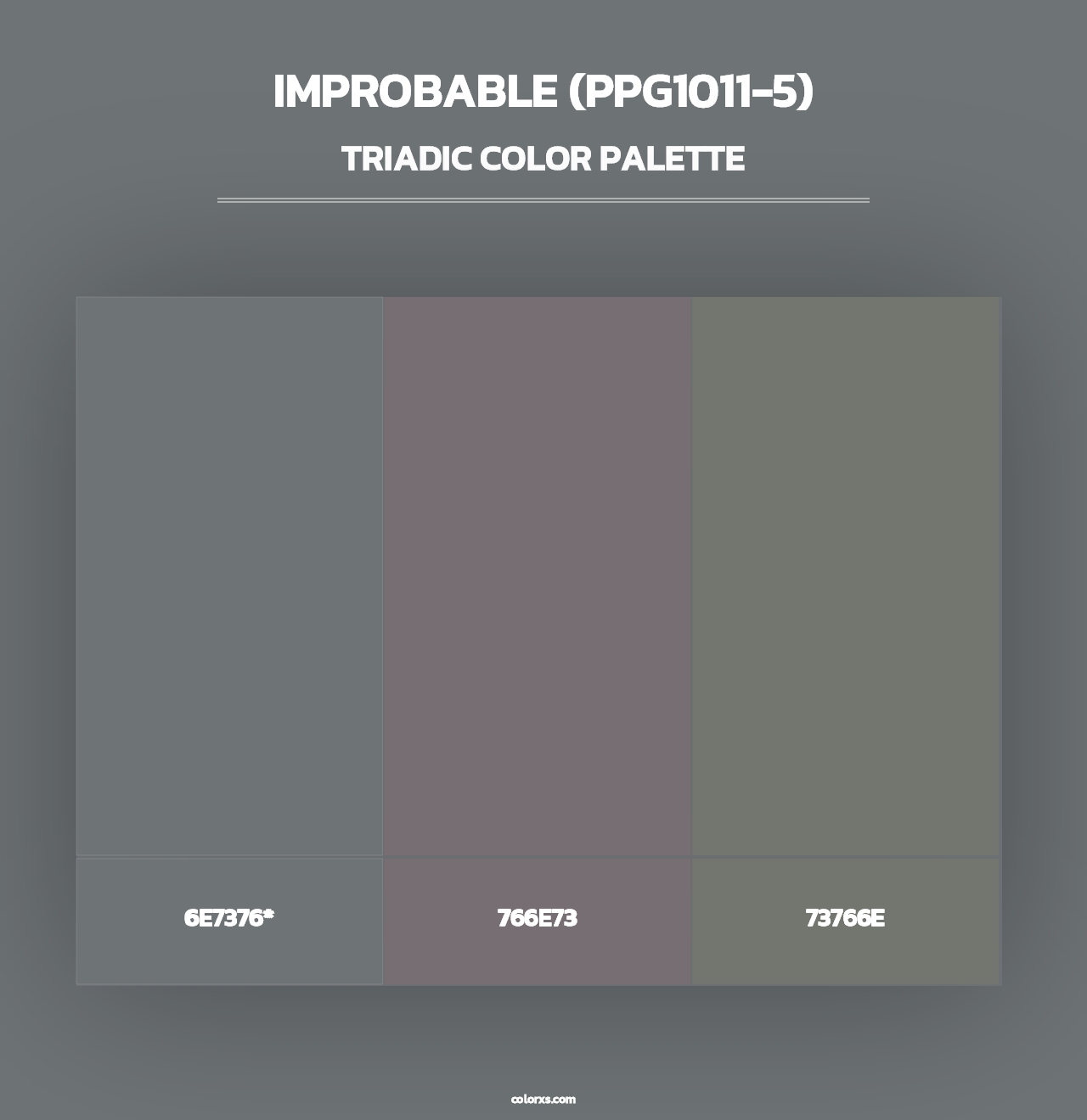 Improbable (PPG1011-5) - Triadic Color Palette