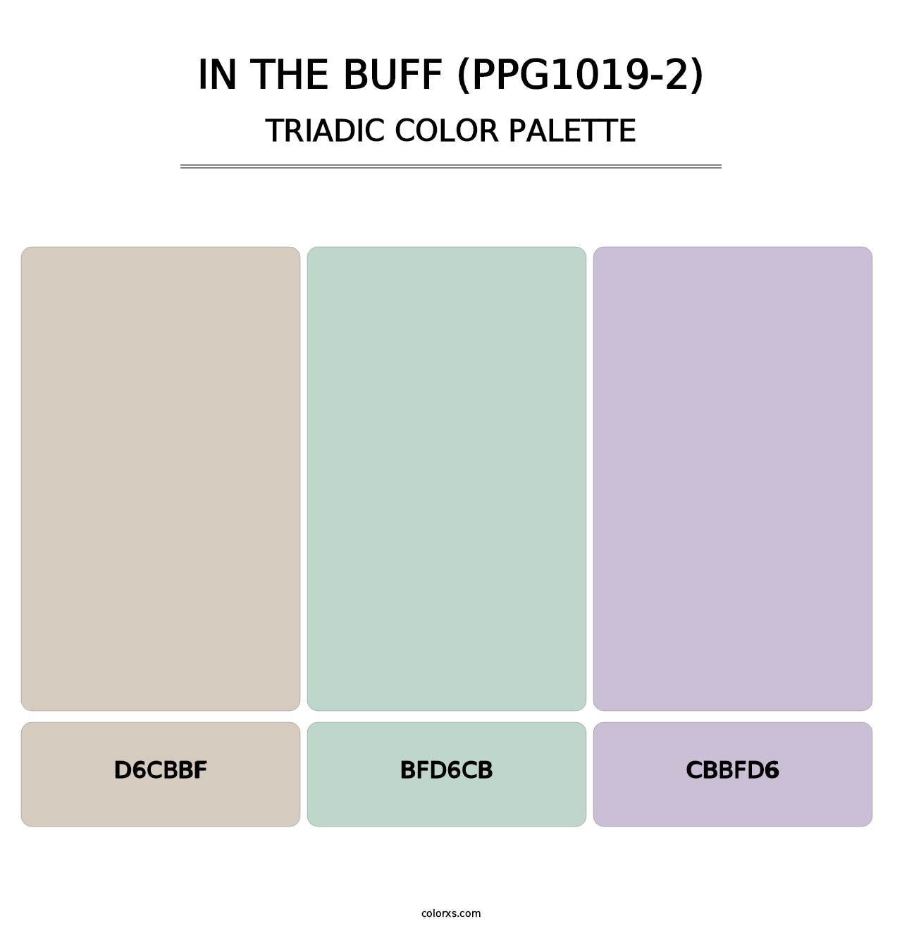 In The Buff (PPG1019-2) - Triadic Color Palette