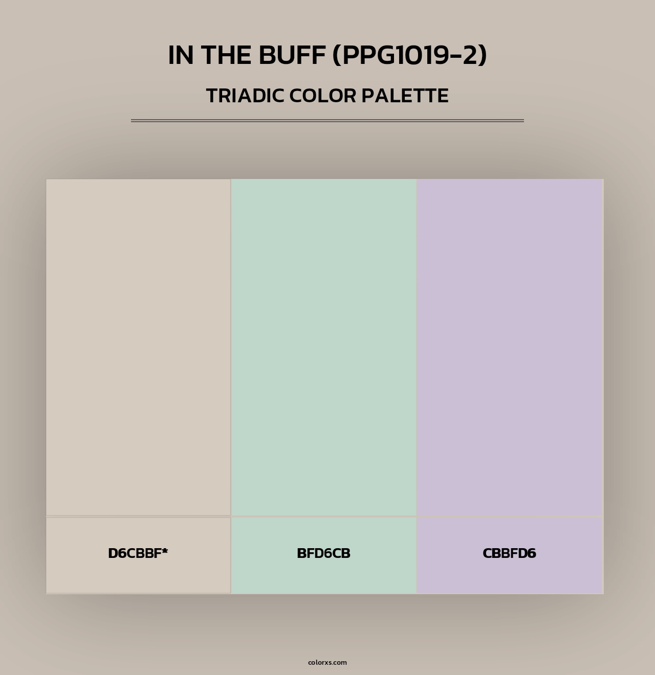 In The Buff (PPG1019-2) - Triadic Color Palette
